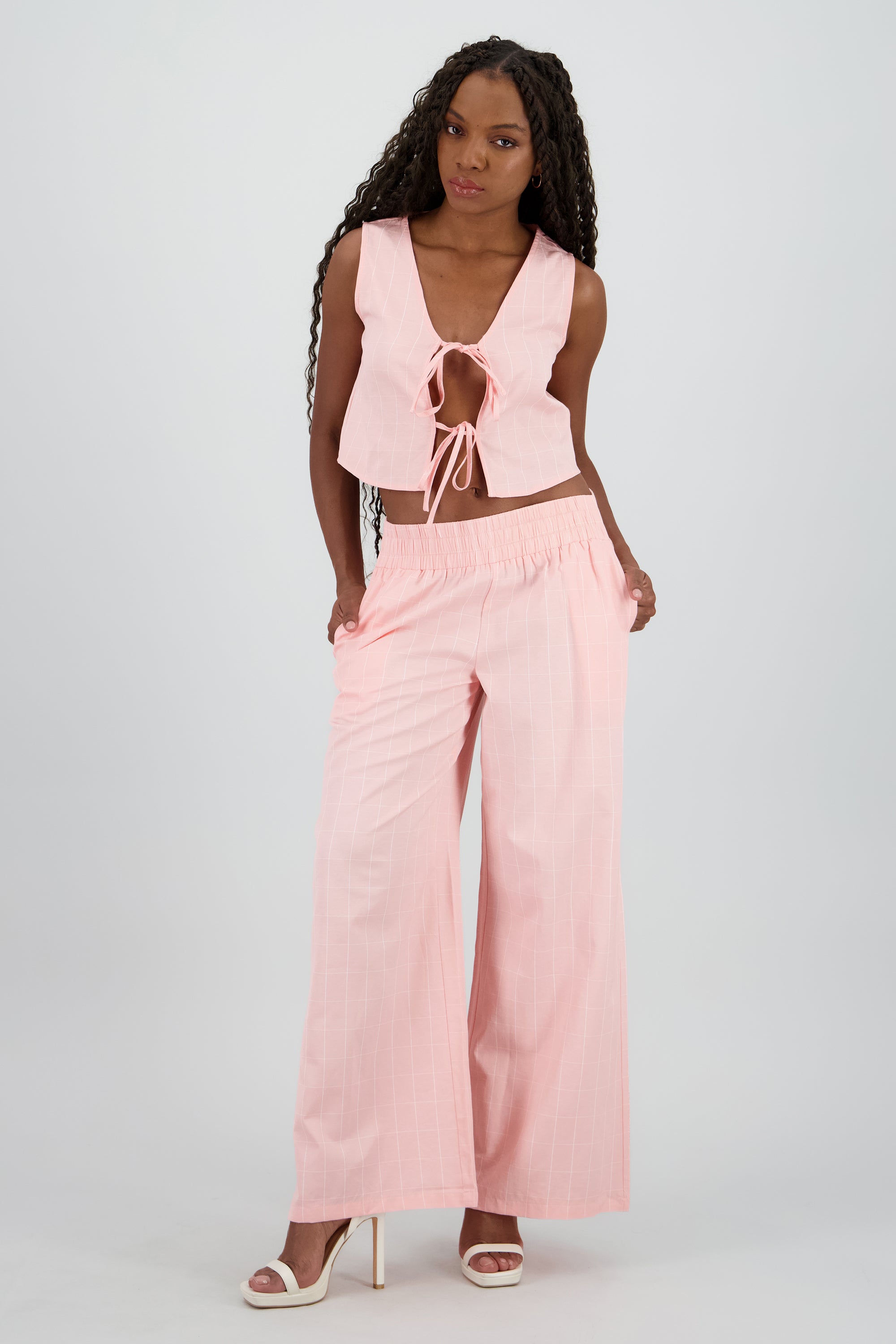 Pantalon amplio fluido wide leg ROSA