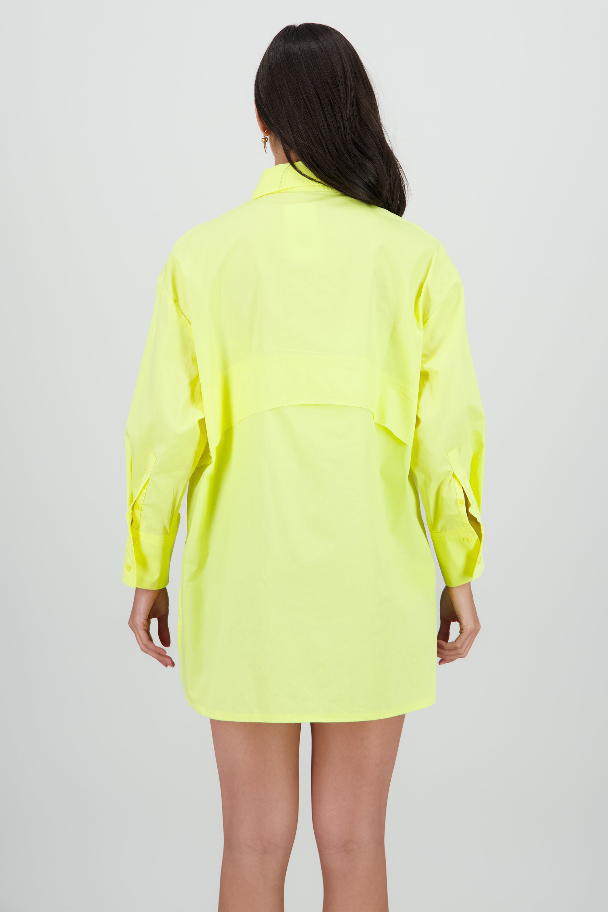 Camisa oversize lisa AMARILLO