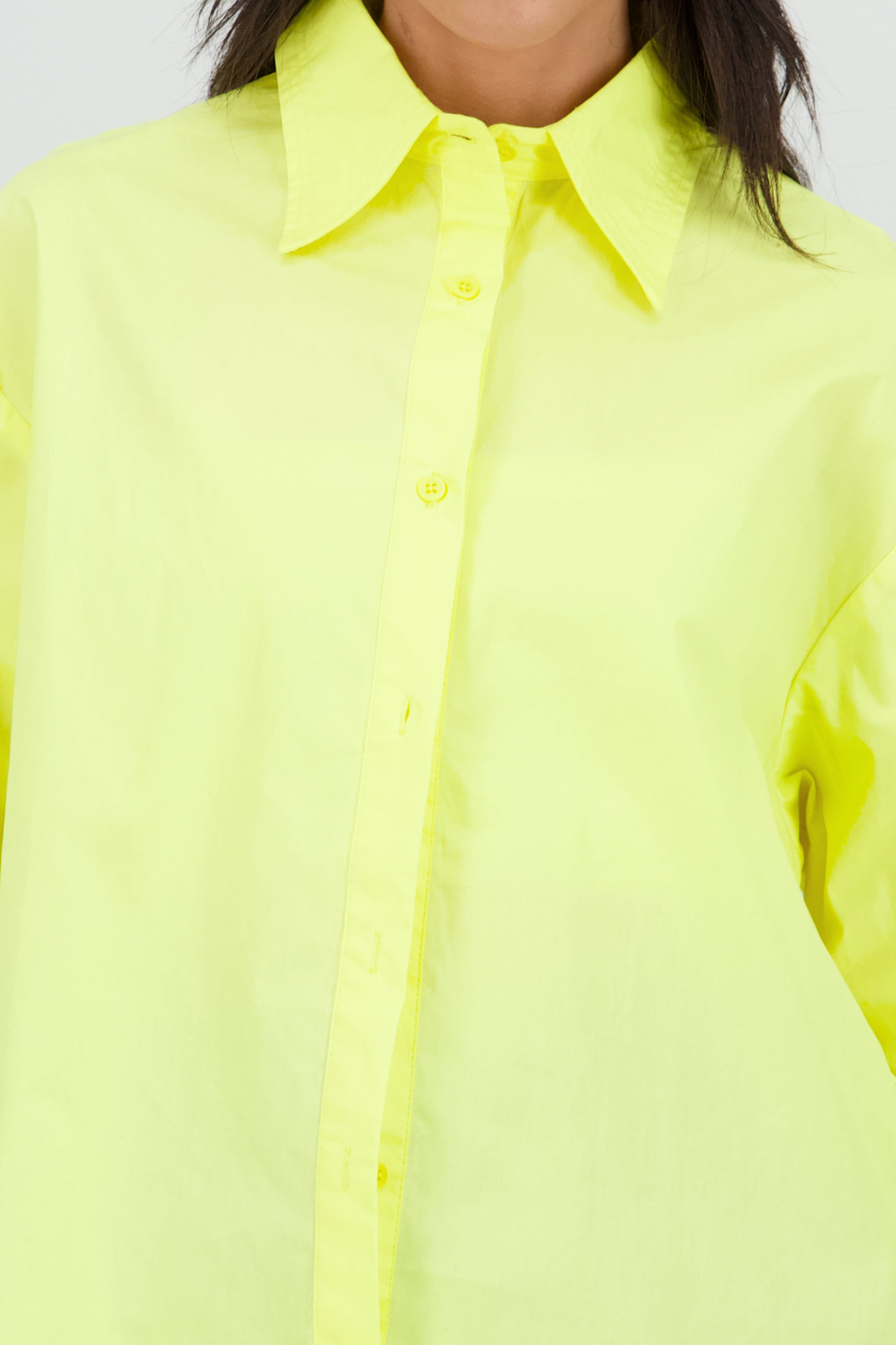 Camisa oversize lisa AMARILLO