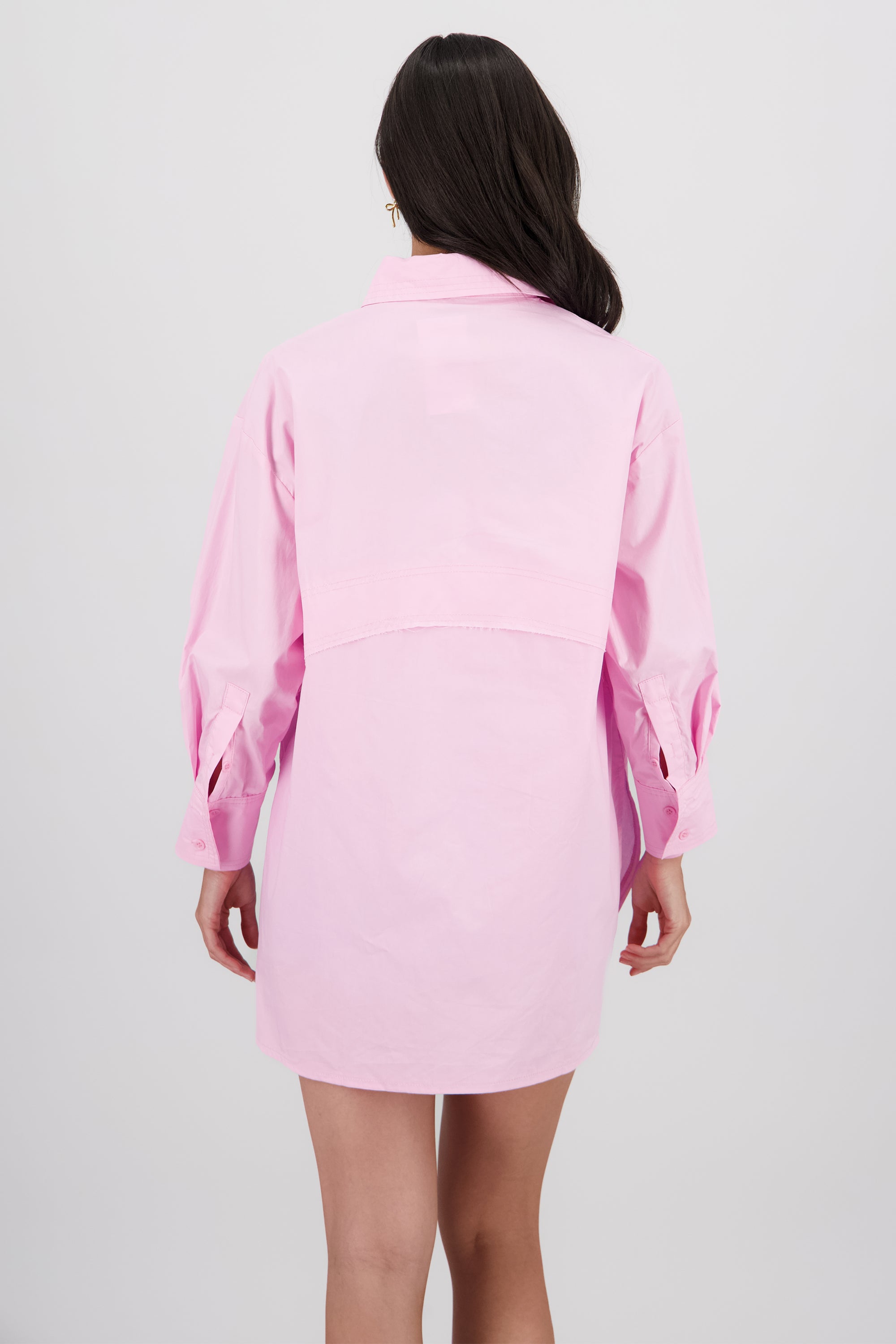 Camisa oversize lisa ROSA