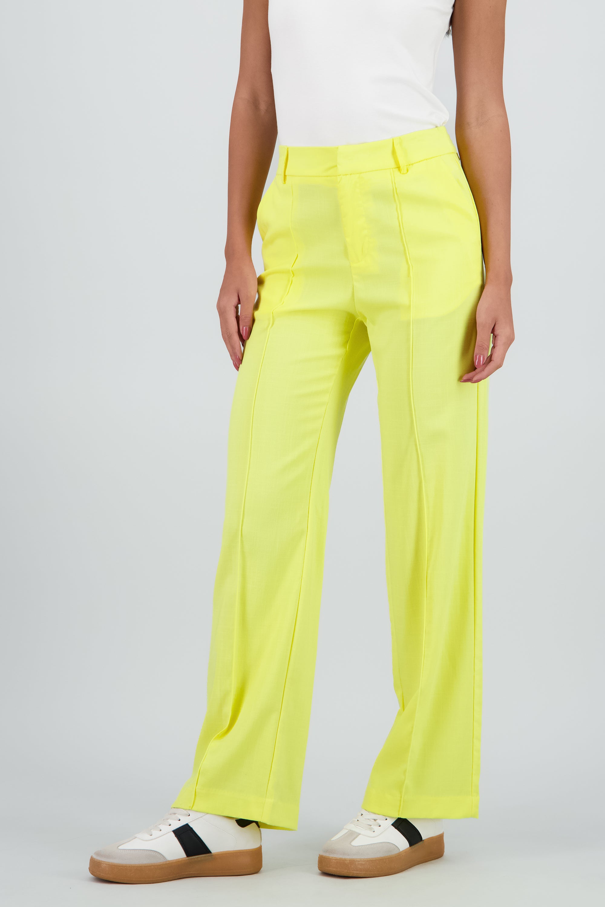 Pantalon fluido wide leg AMARILLO