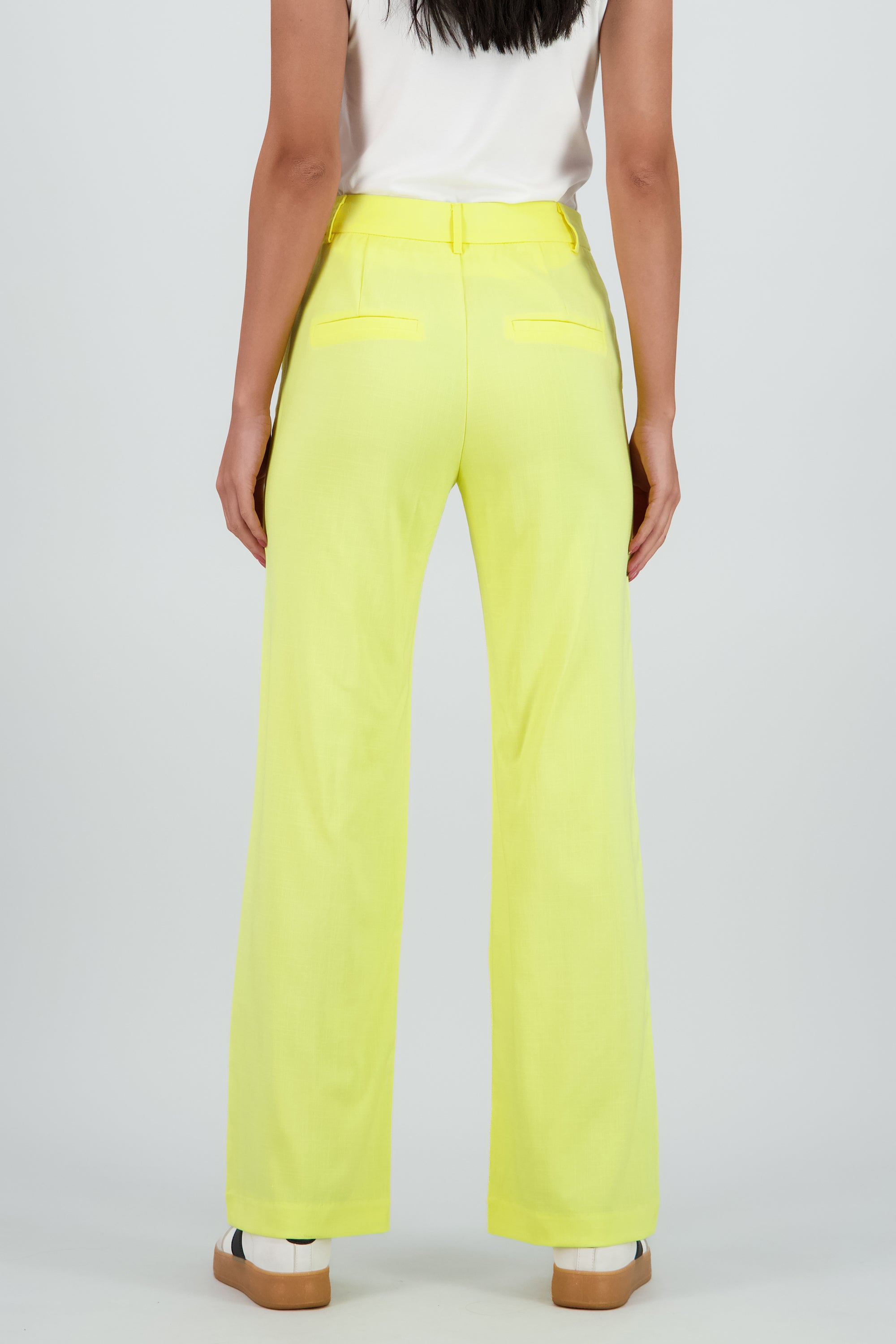 Pantalon fluido wide leg AMARILLO