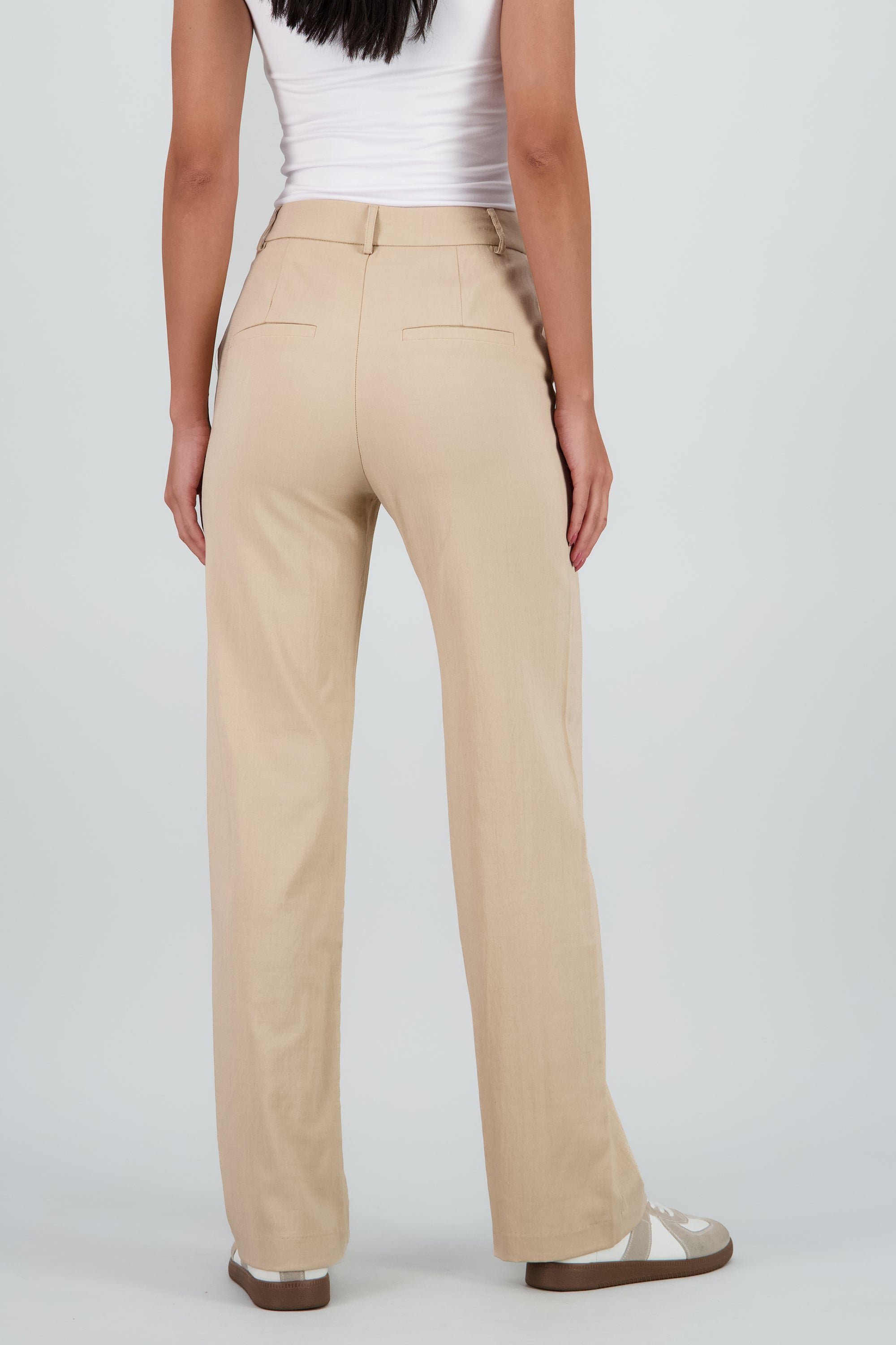 Pantalon fluido wide leg BEIGE