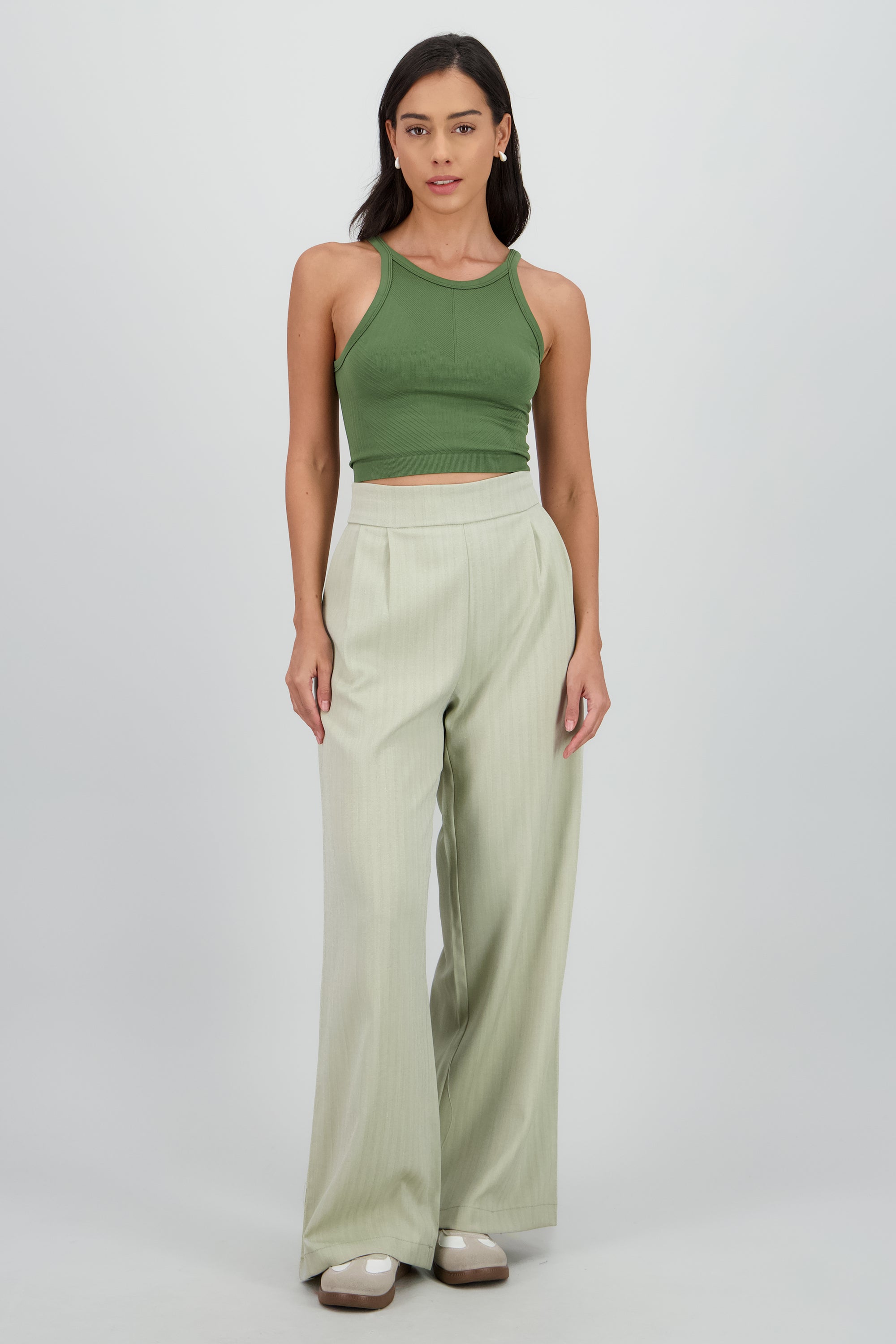 Pantalon amplio detalle bolsas pretina SAGE