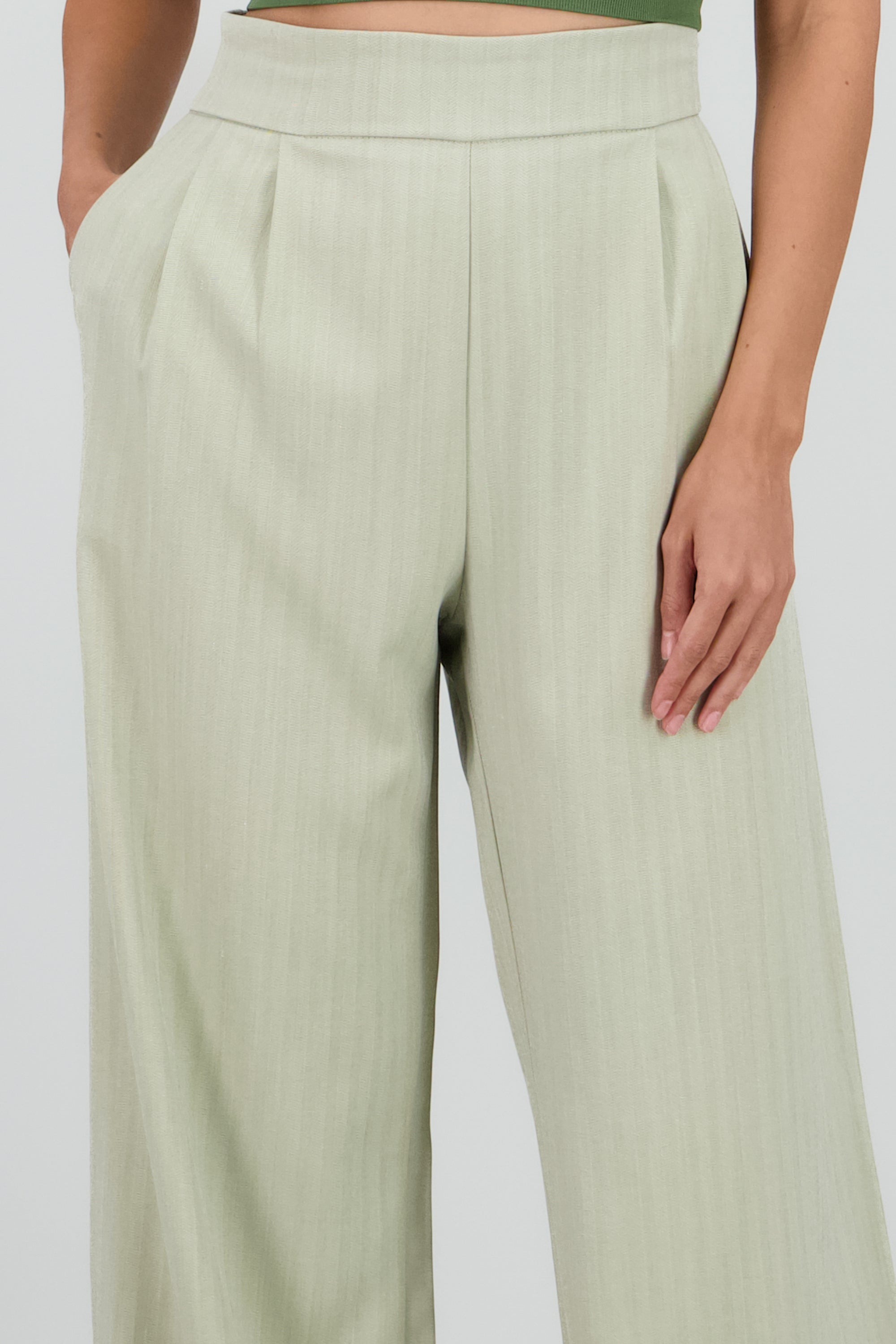 Pantalon amplio detalle bolsas pretina SAGE