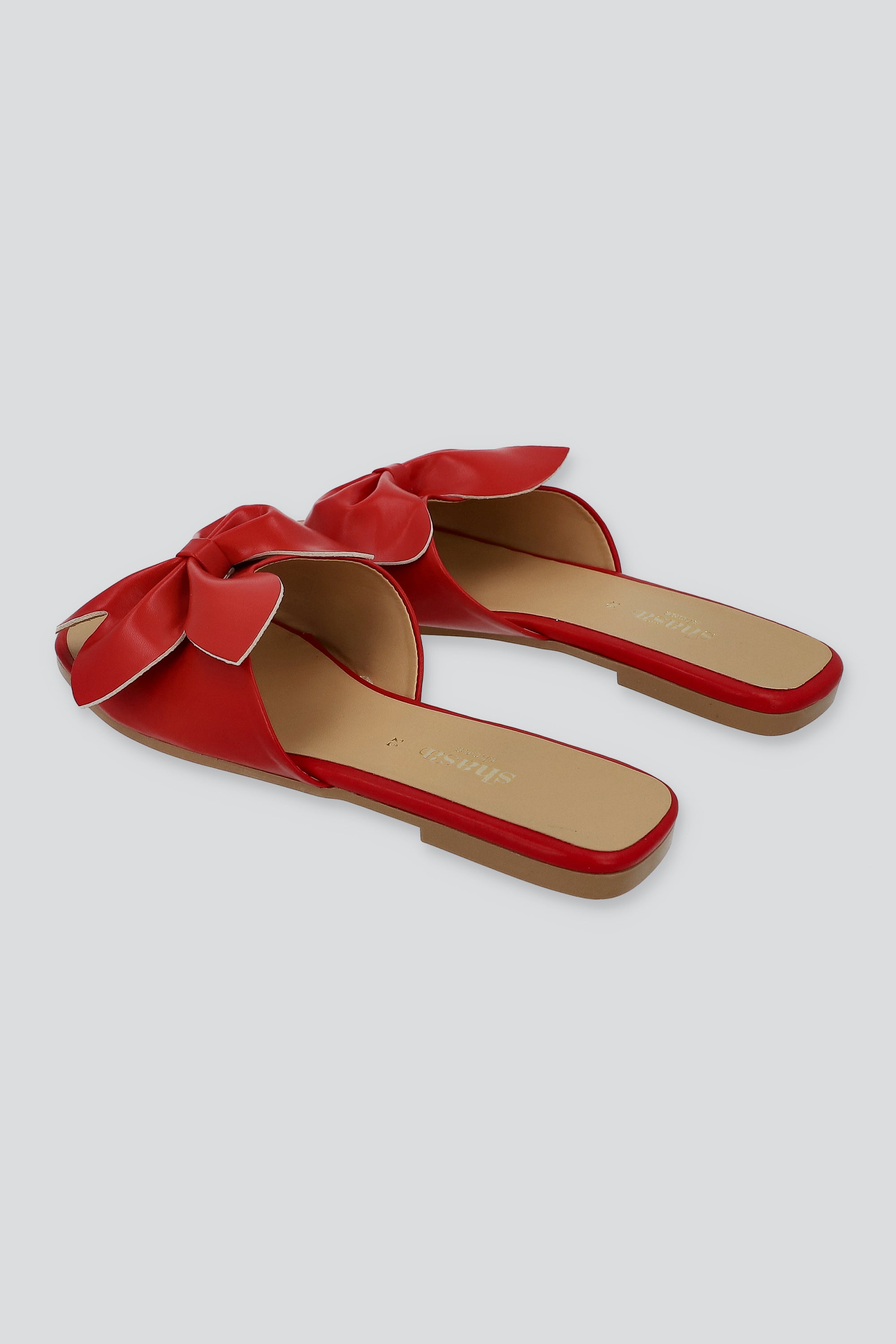Sandalia mula flor lazo ROJO