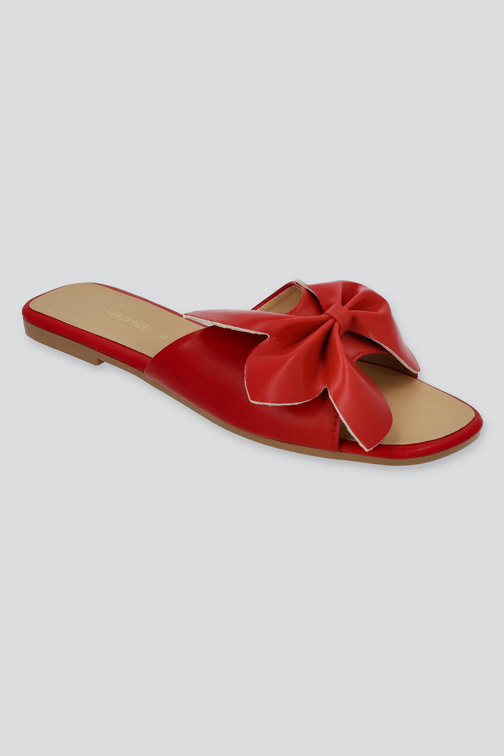 Sandalia mula flor lazo ROJO