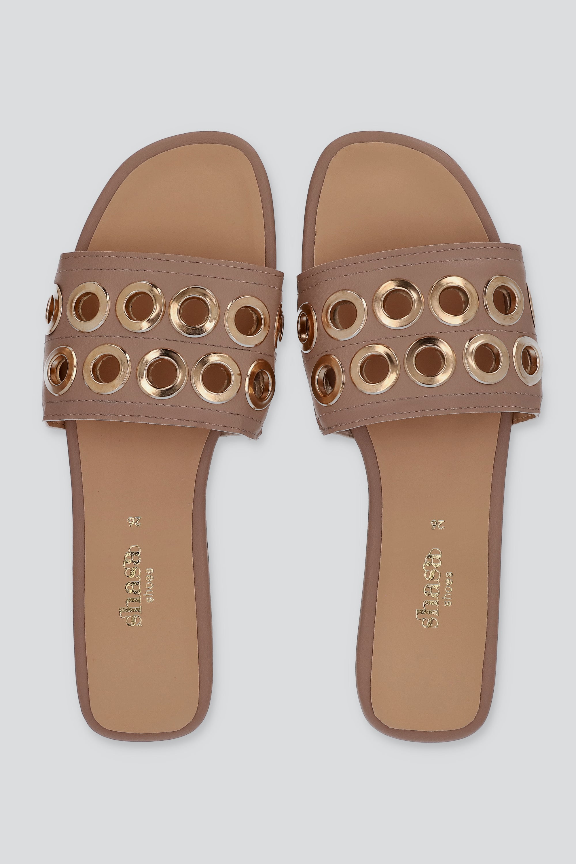 Sandalia tira acnha eyelets NUDE