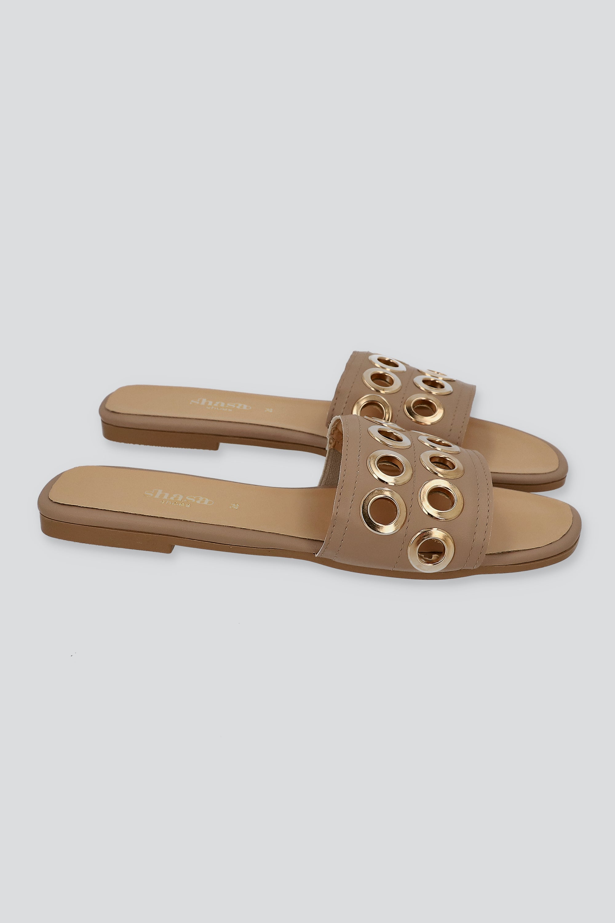 Sandalia tira acnha eyelets NUDE