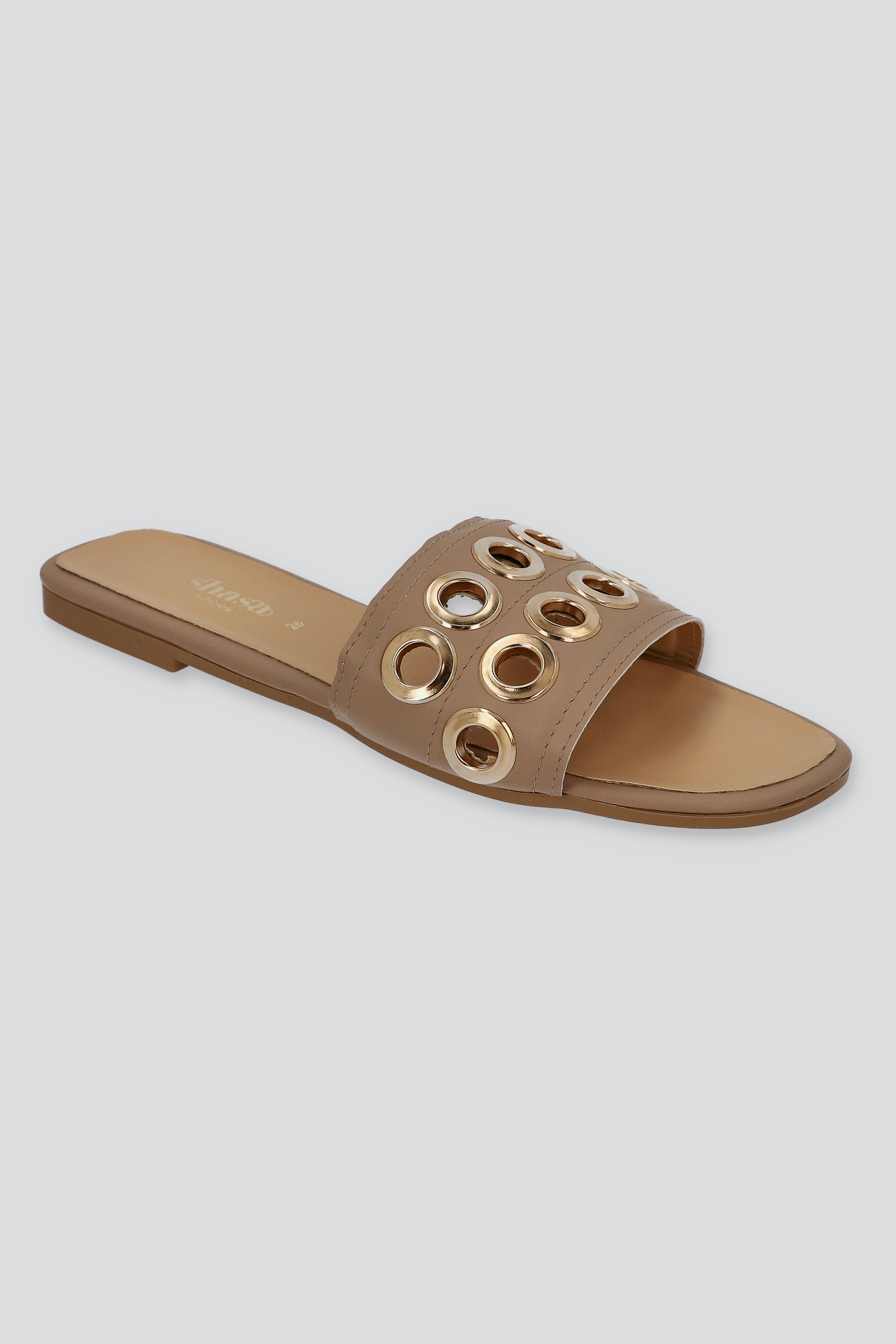 Sandalia tira acnha eyelets NUDE