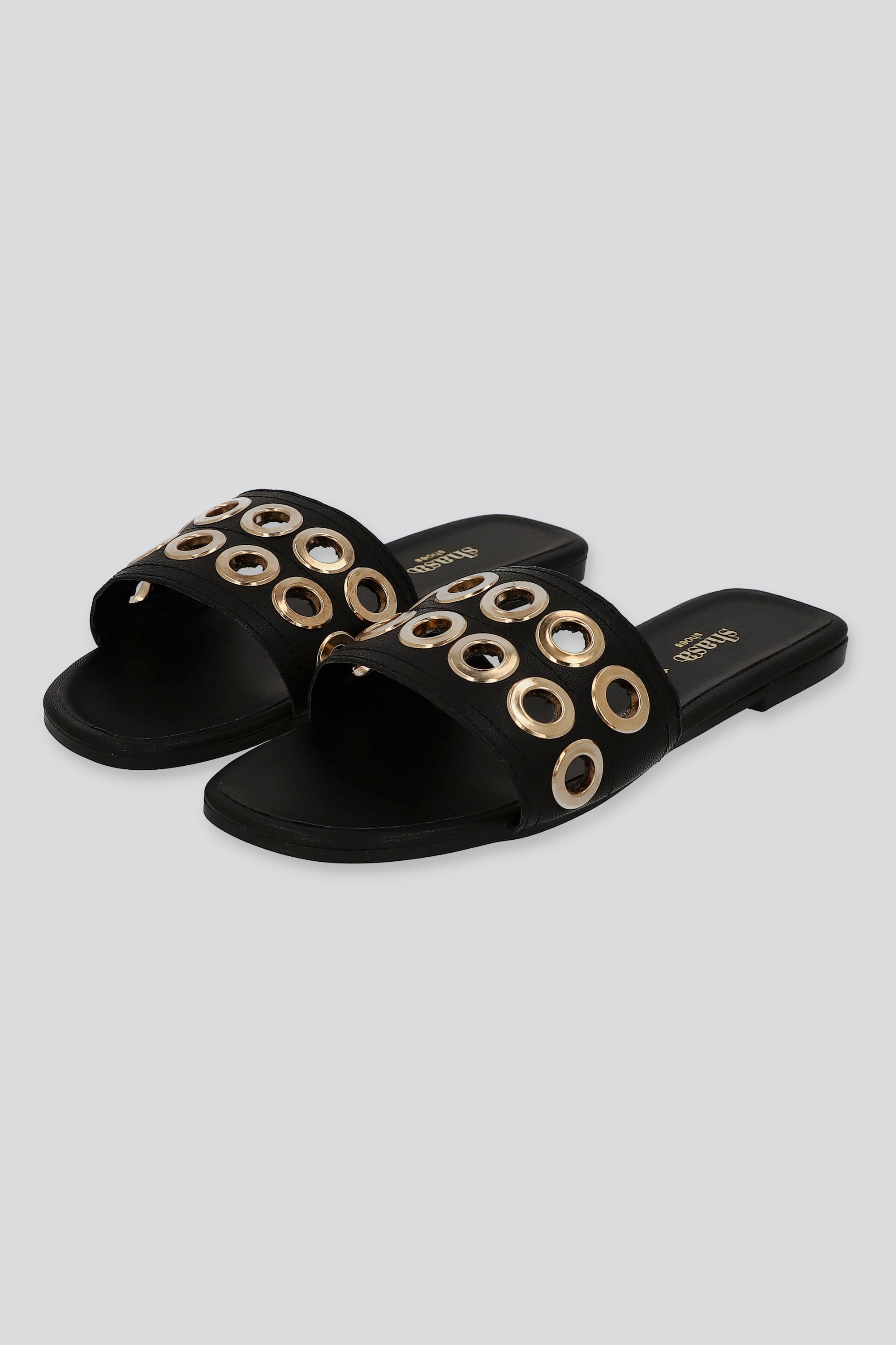 Sandalia tira acnha eyelets NEGRO