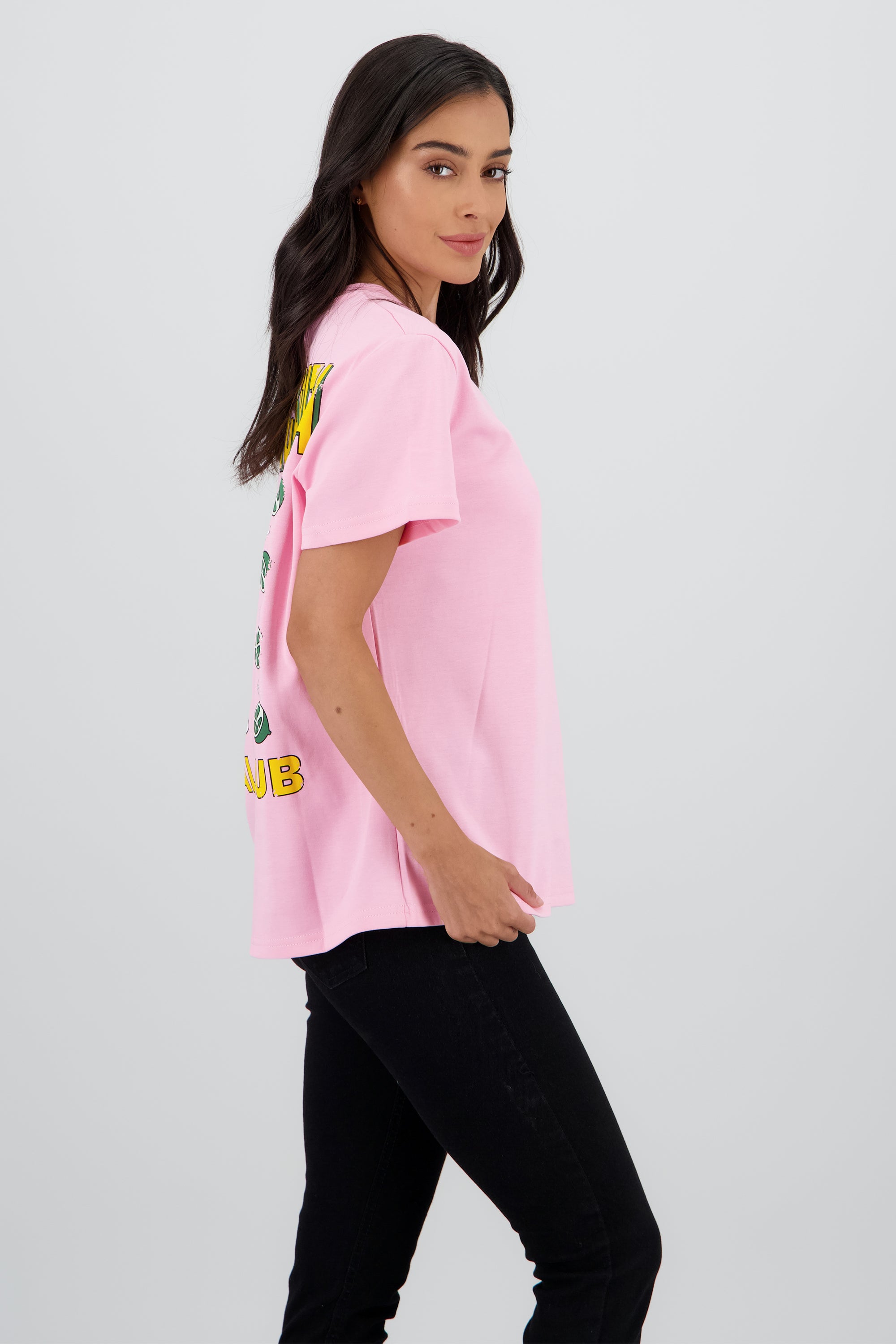 Playera oversize estampado margarita ROSA
