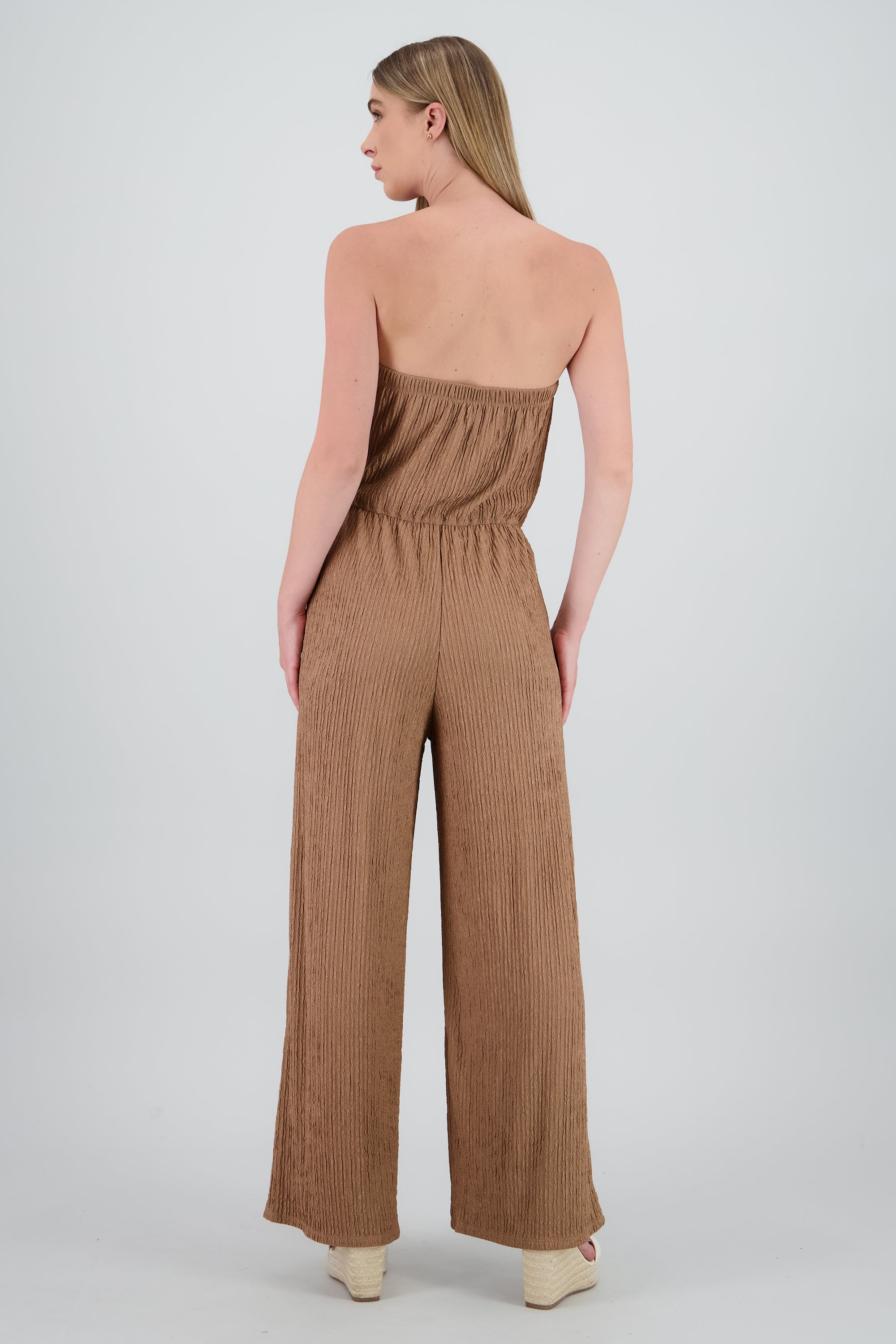Jumpsuit sin mangas textura CAFE
