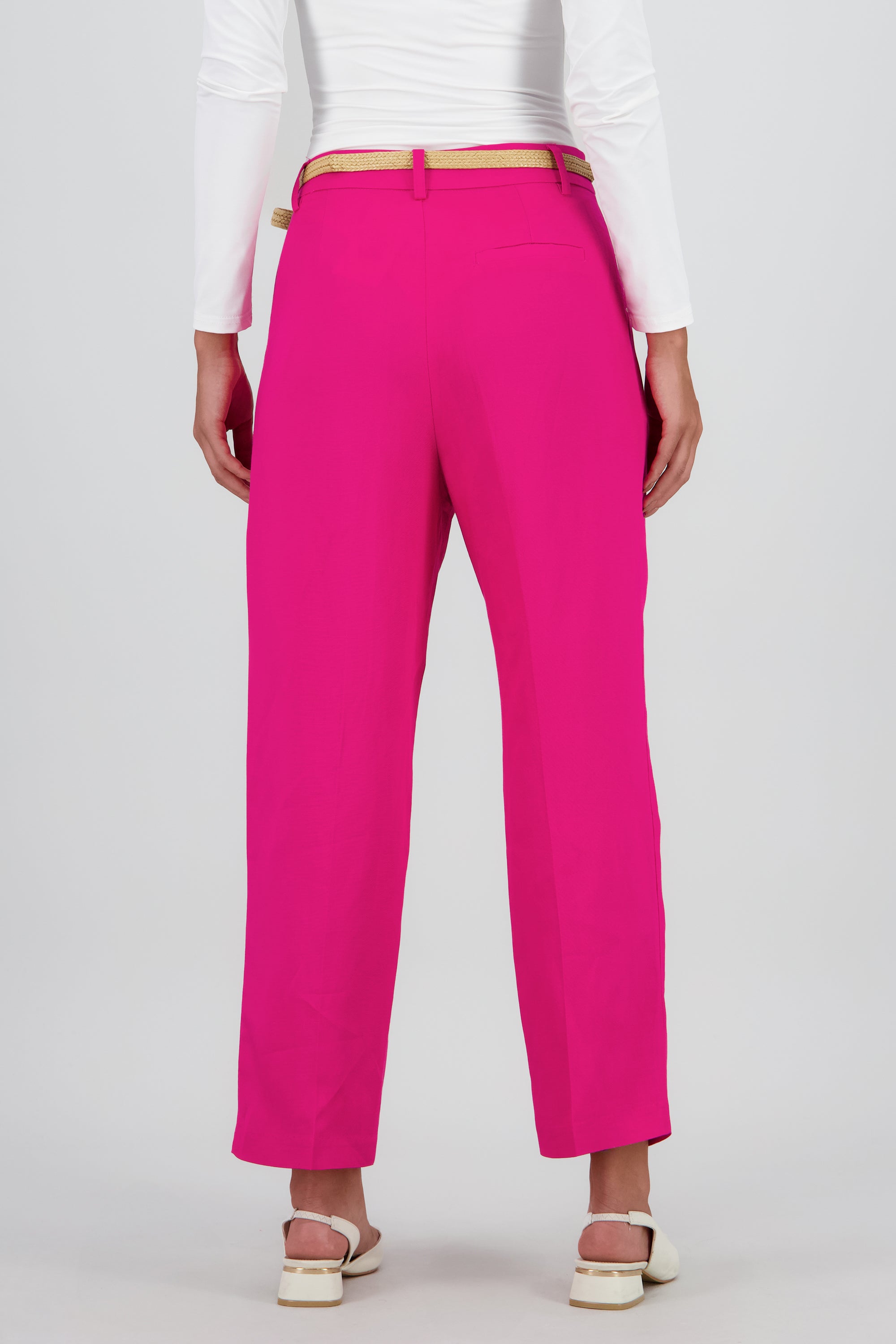 Pantalon recto liso presillas detalle cinturon FIUSHA