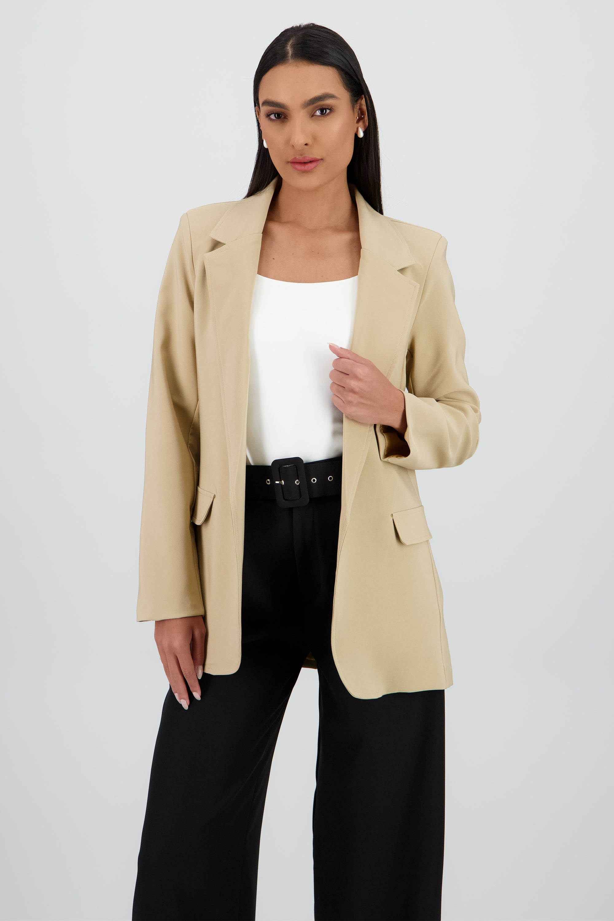 Saco largo con bolsas KHAKI