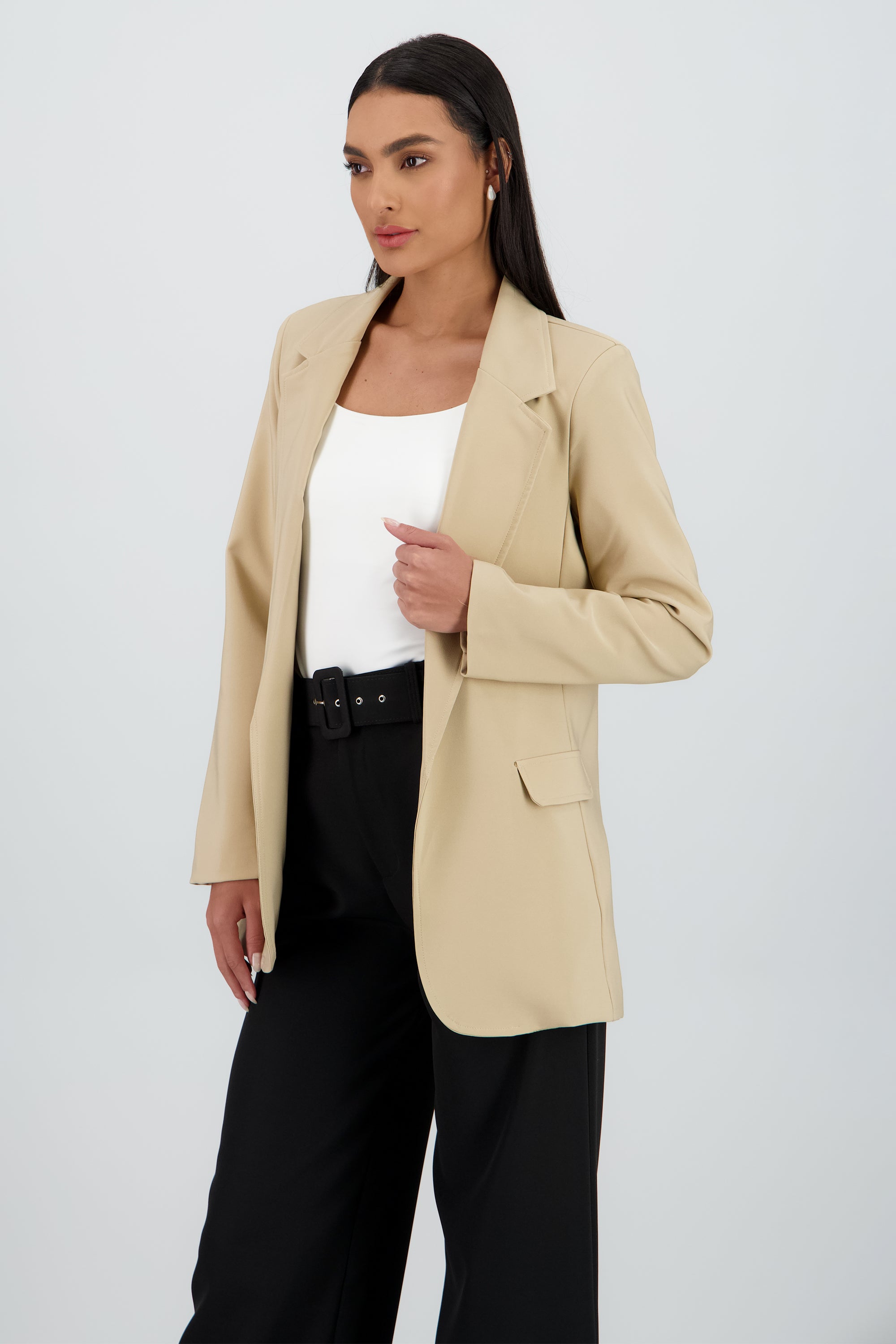 Saco largo con bolsas KHAKI