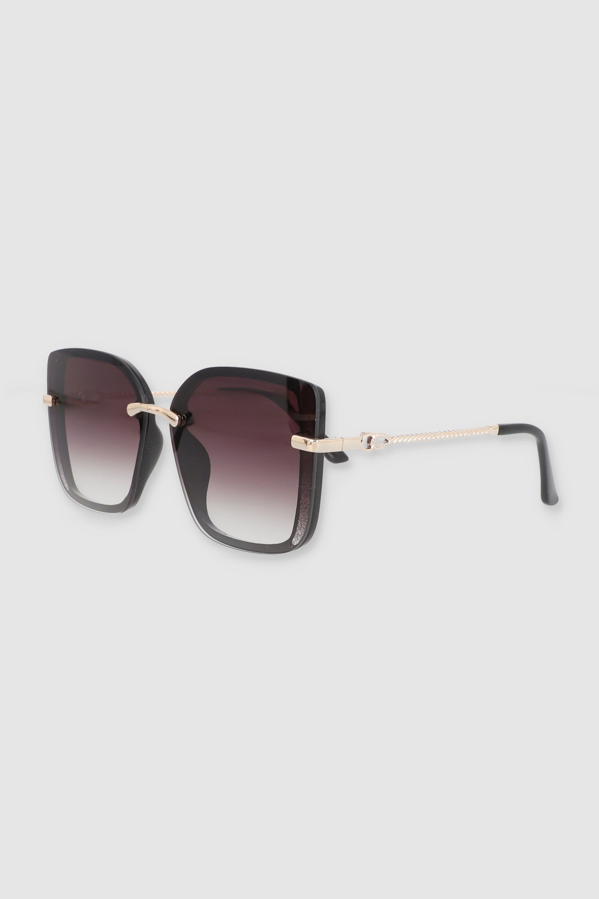Lente cuadrado puente metalico NEGRO