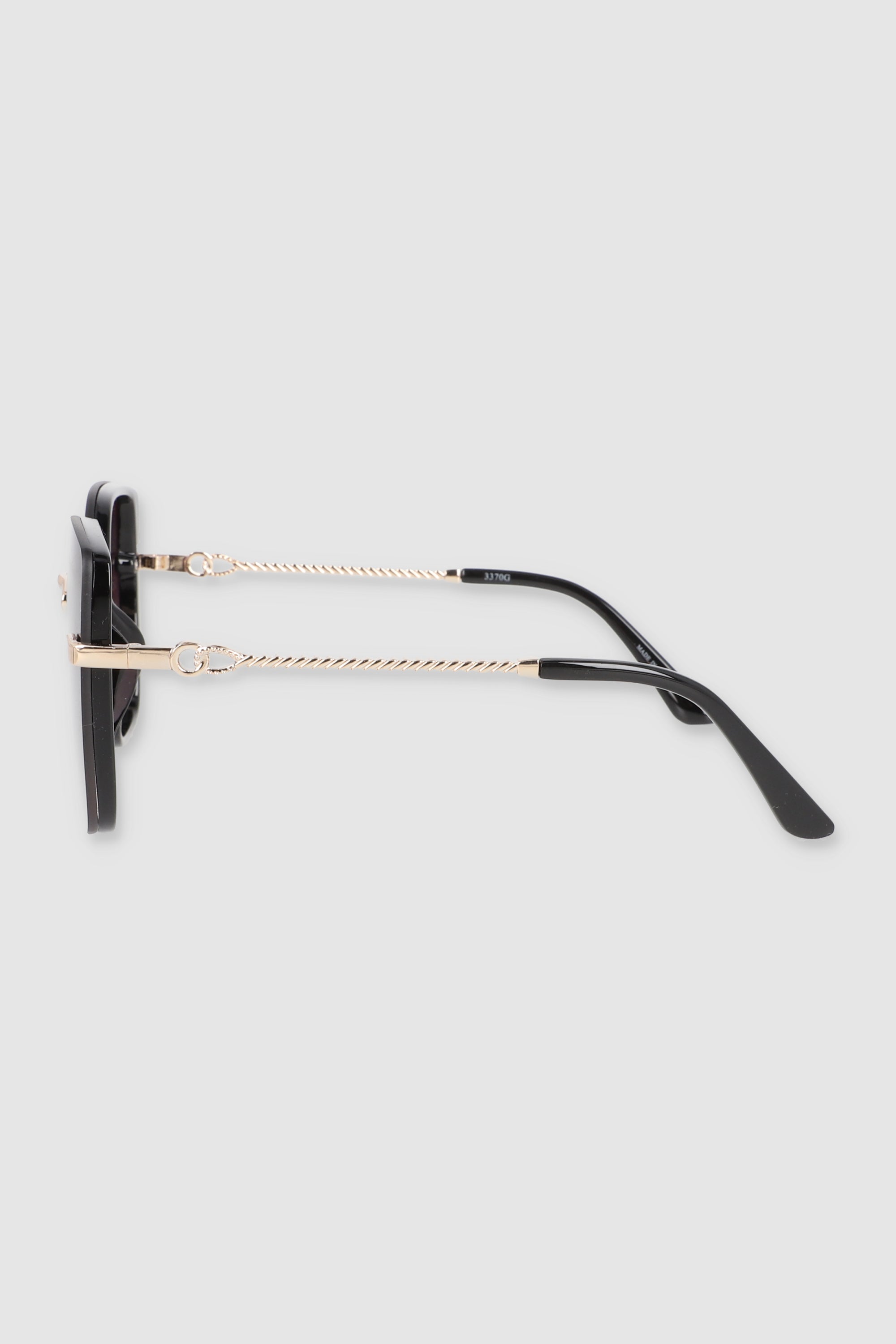 Lente cuadrado puente metalico NEGRO
