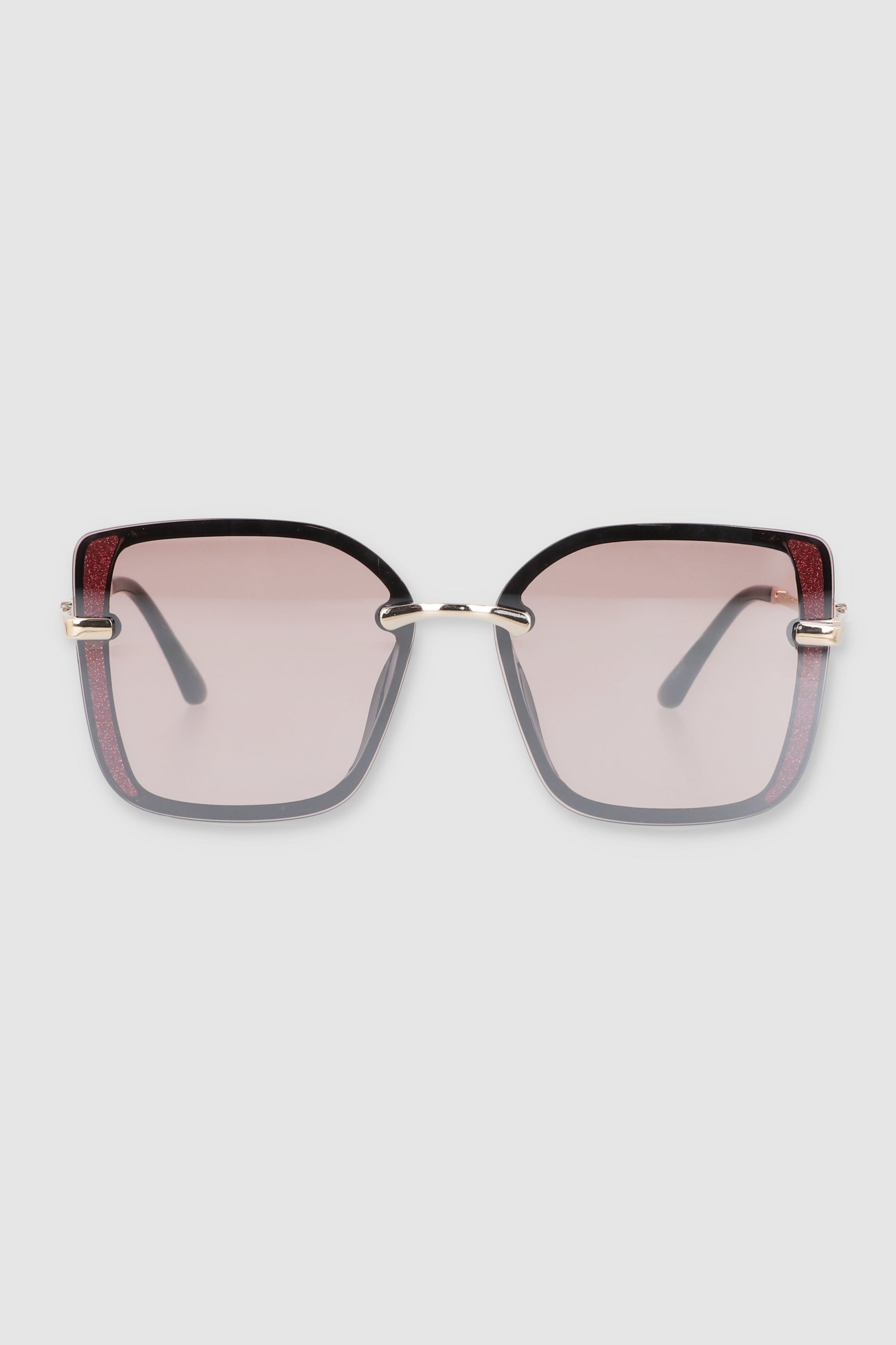 Lente cuadrado puente metalico ROSA