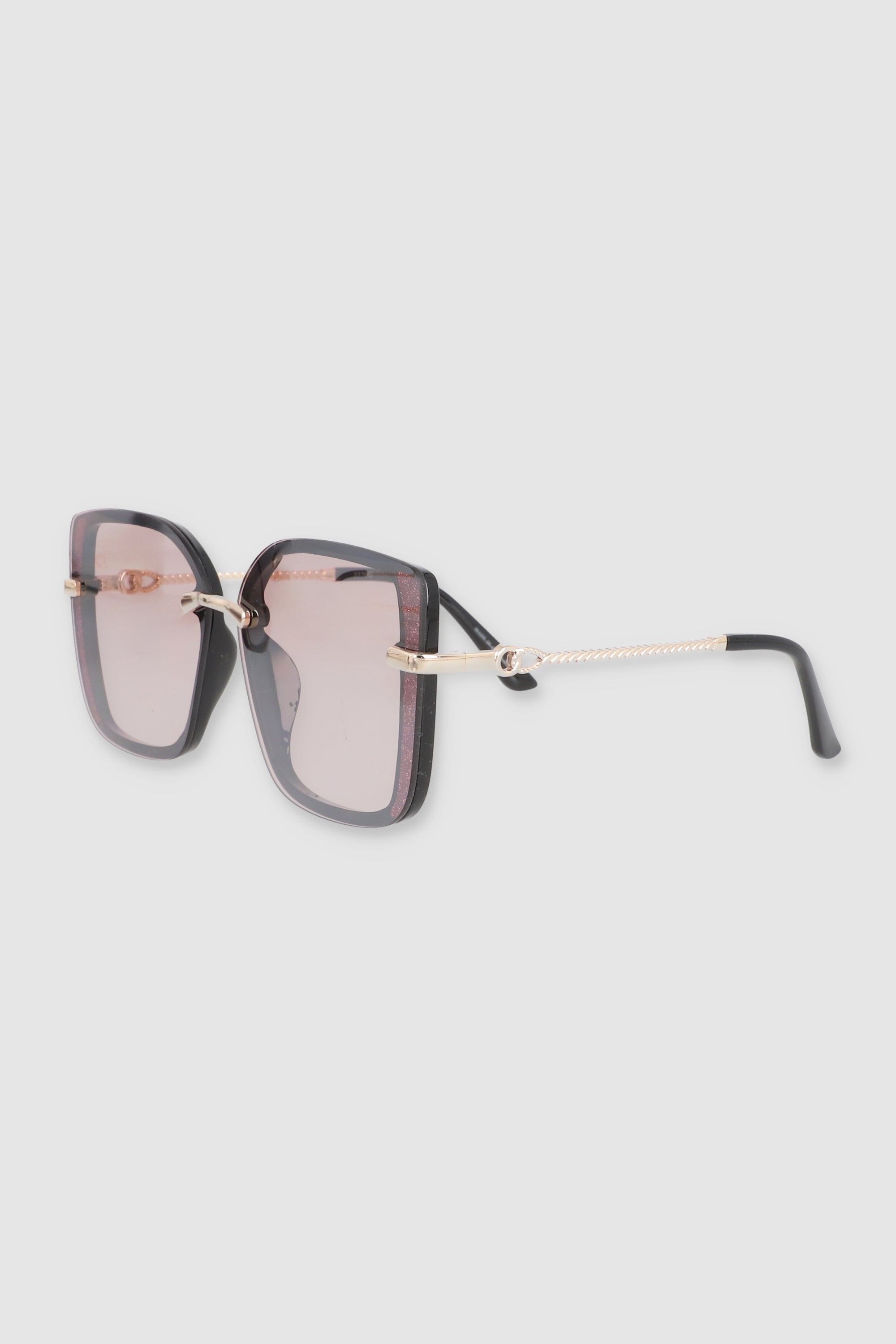 Lente cuadrado puente metalico ROSA