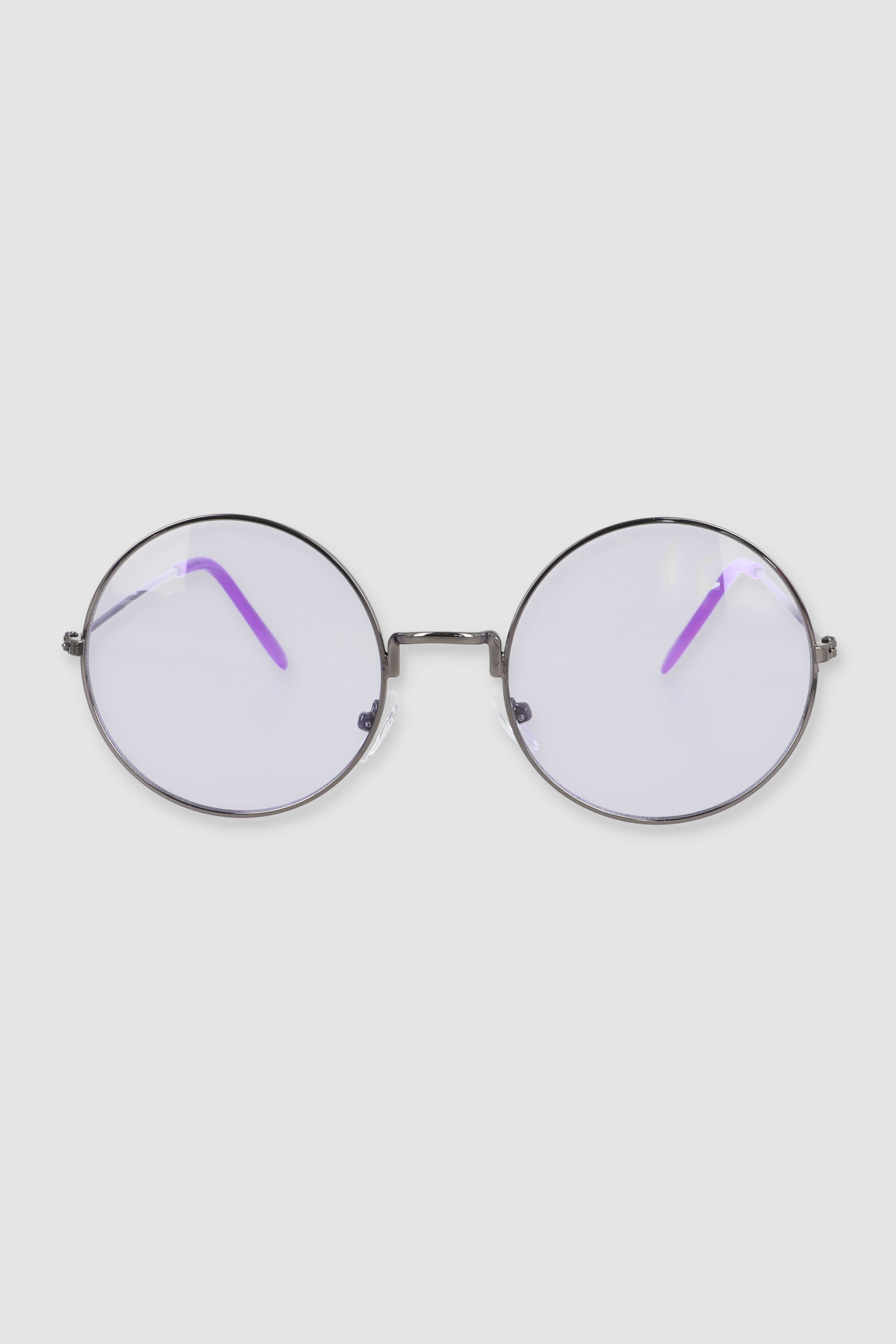 Lente redondo traslucido MORADO