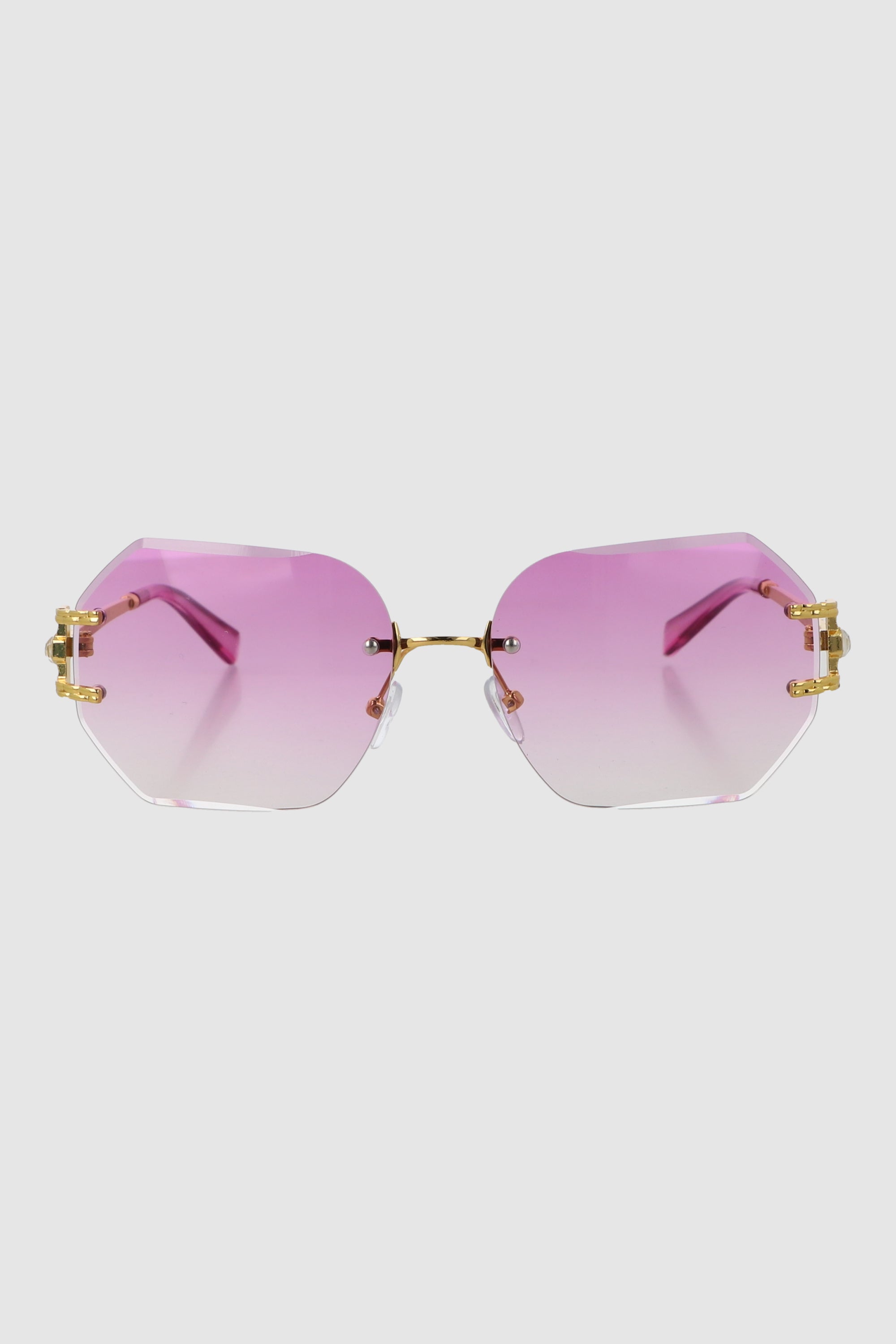 Lente rectangular geometrico mica traslucida MORADO