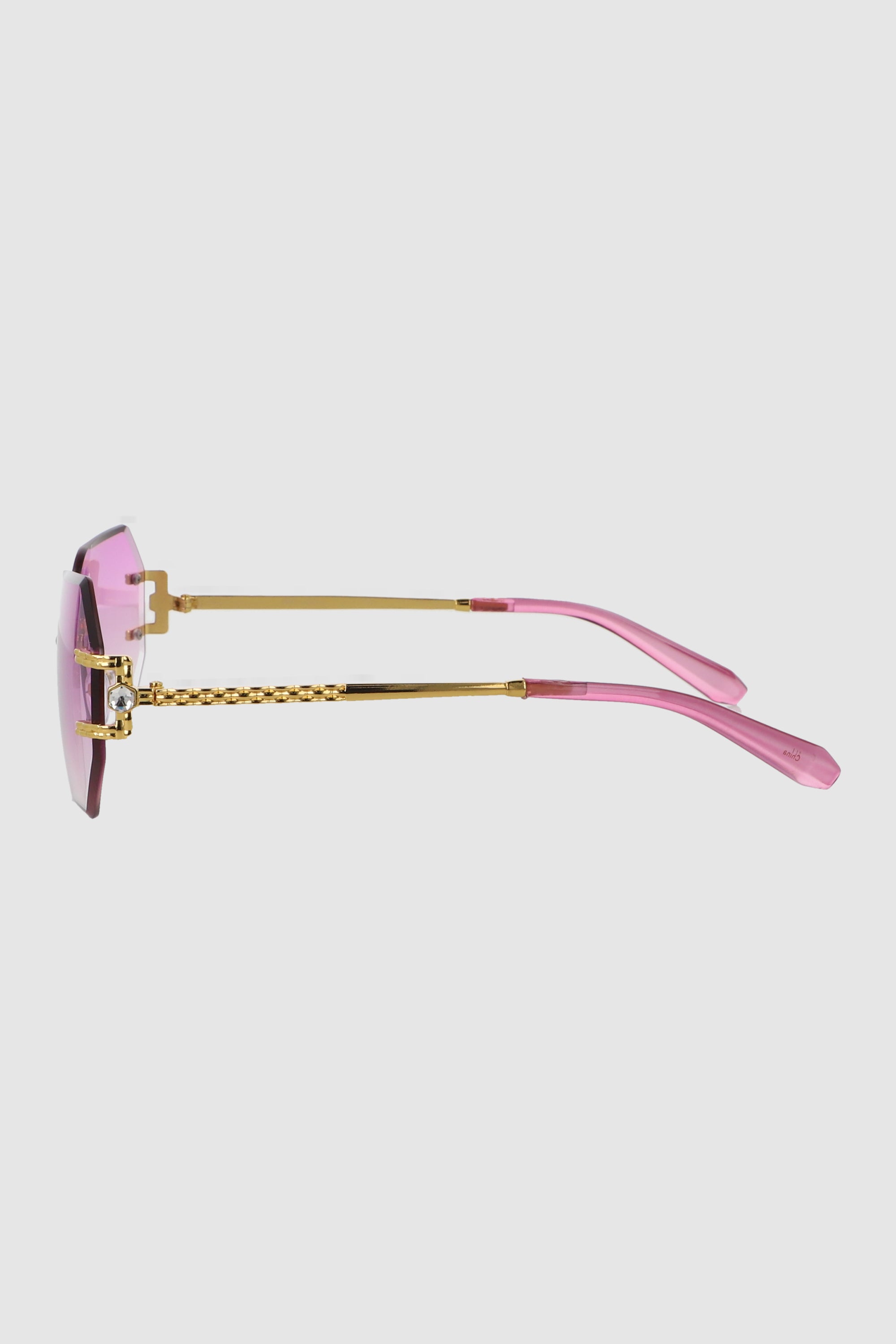Lente rectangular geometrico mica traslucida MORADO