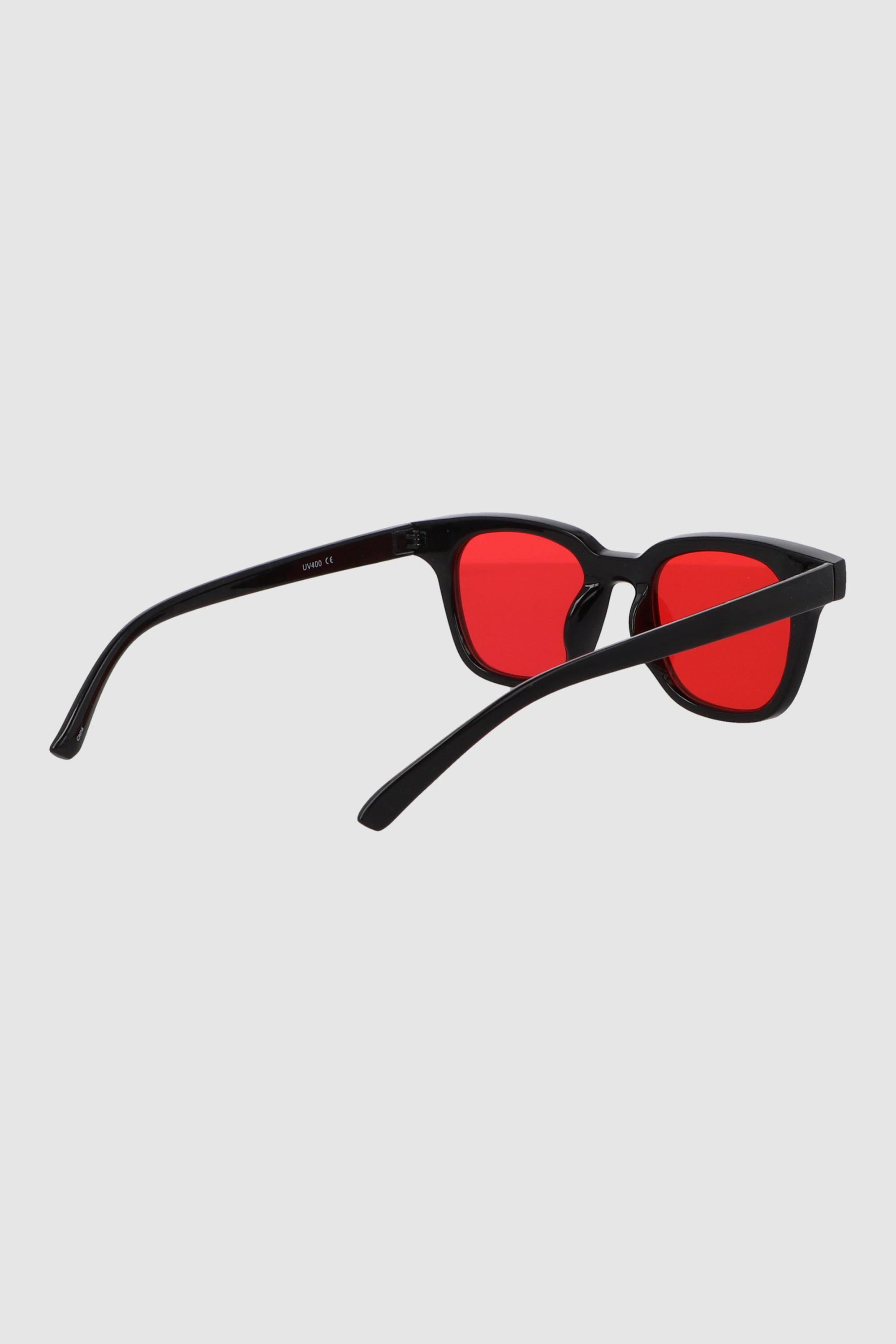 Lente hipster clasico mica traslucida ROJO