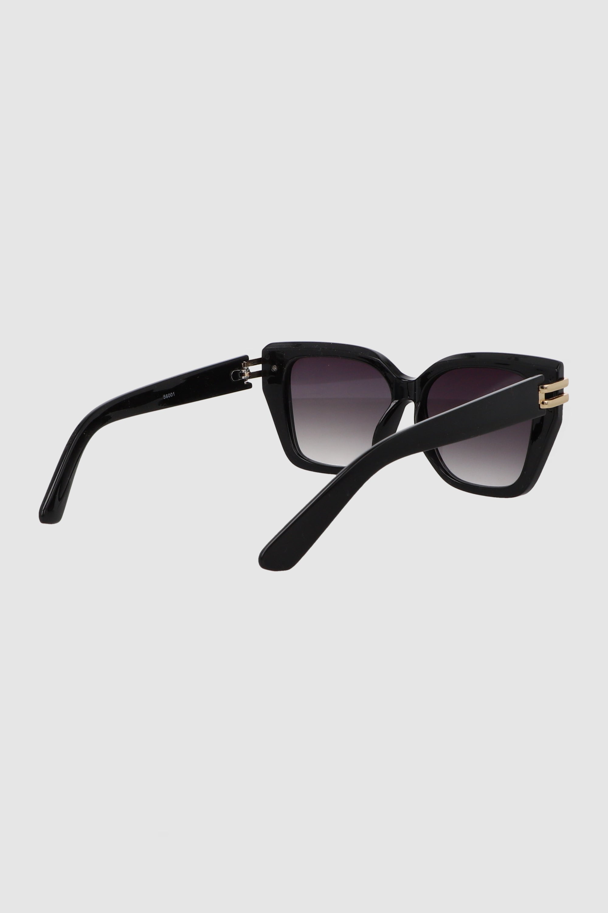 Lente cuadrado cateye con detalle metalico NEGRO