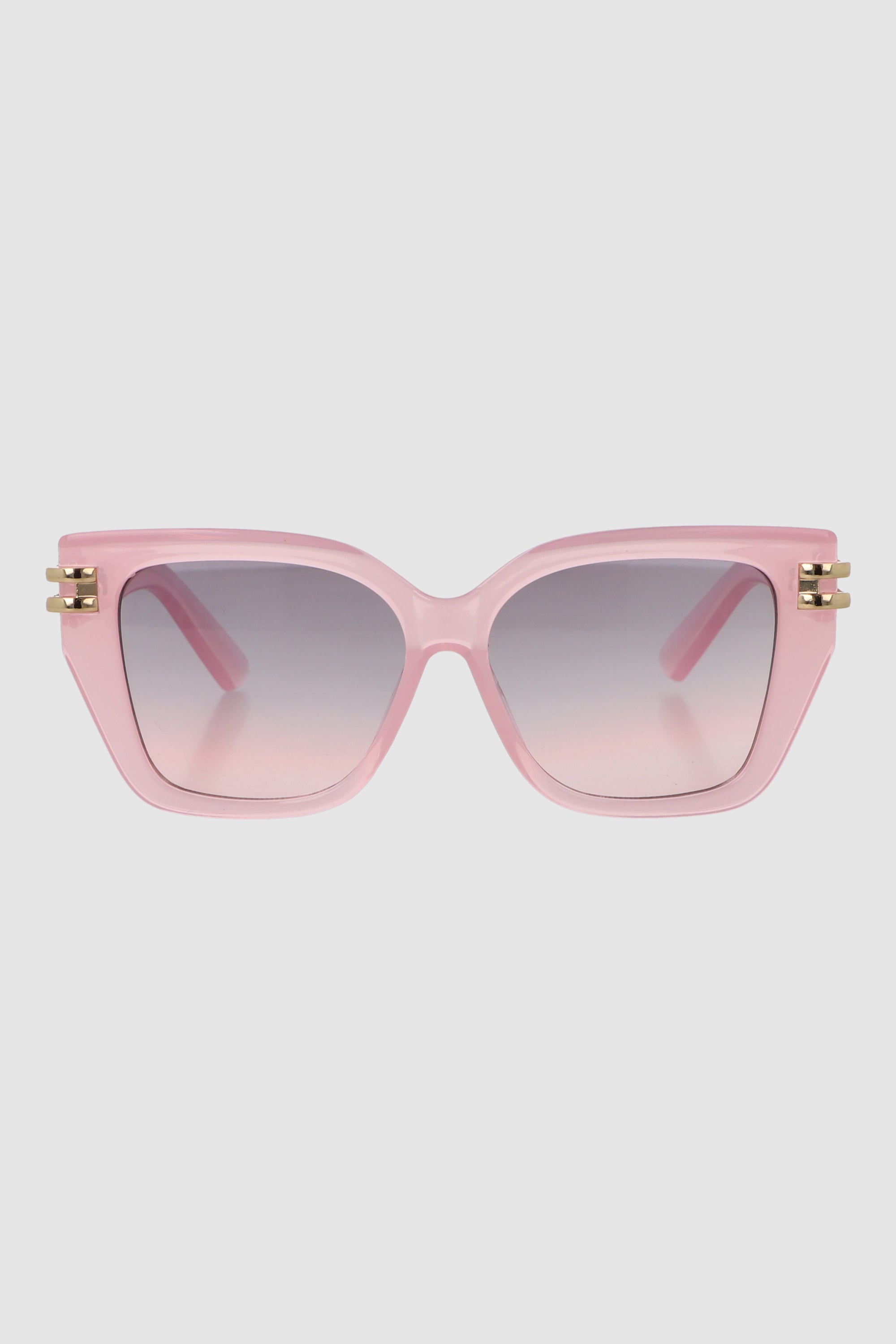 Lente cuadrado cateye con detalle metalico ROSA