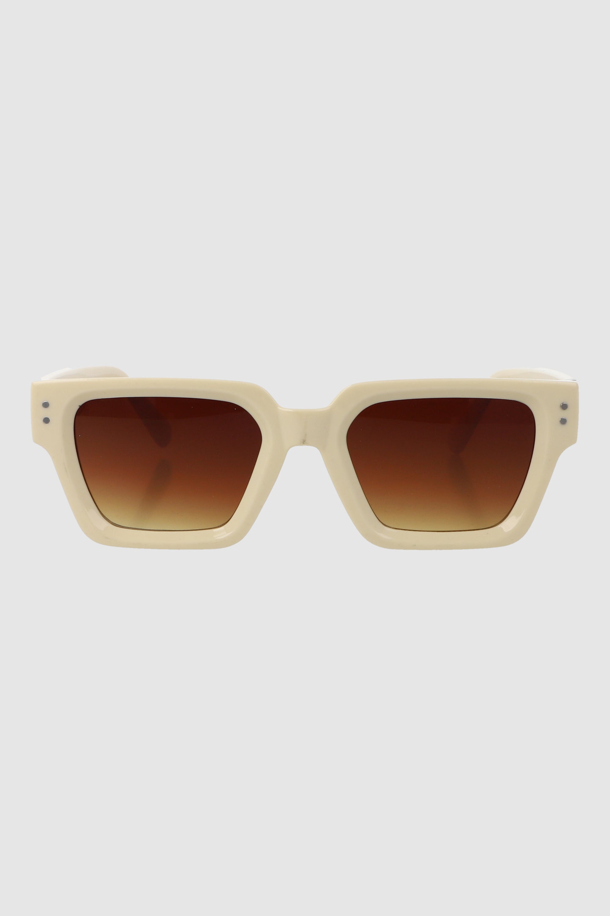 Lente hipster cuadrado de pasta gruesa CREMA