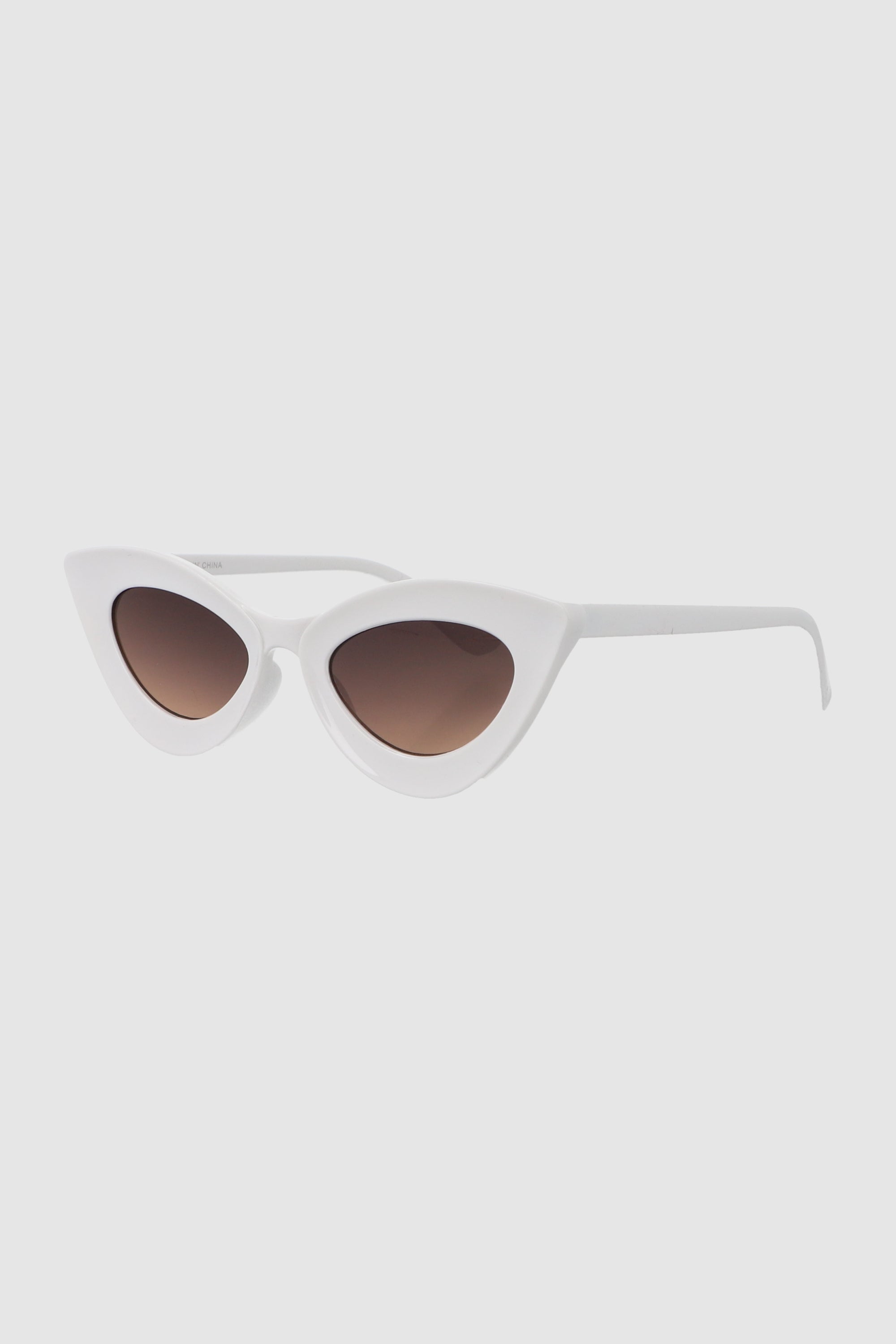 Lente cateye puntiagudo marco grueso BLANCO