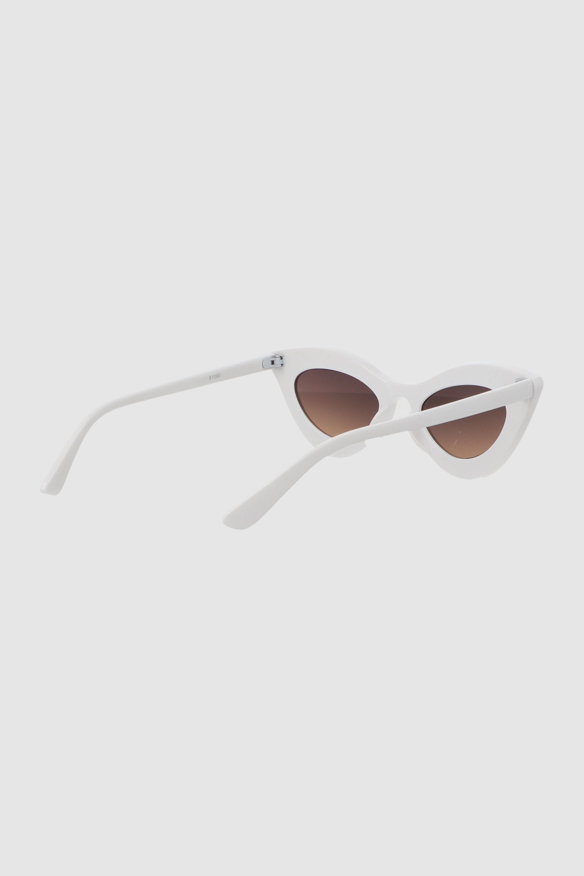 Lente cateye puntiagudo marco grueso BLANCO