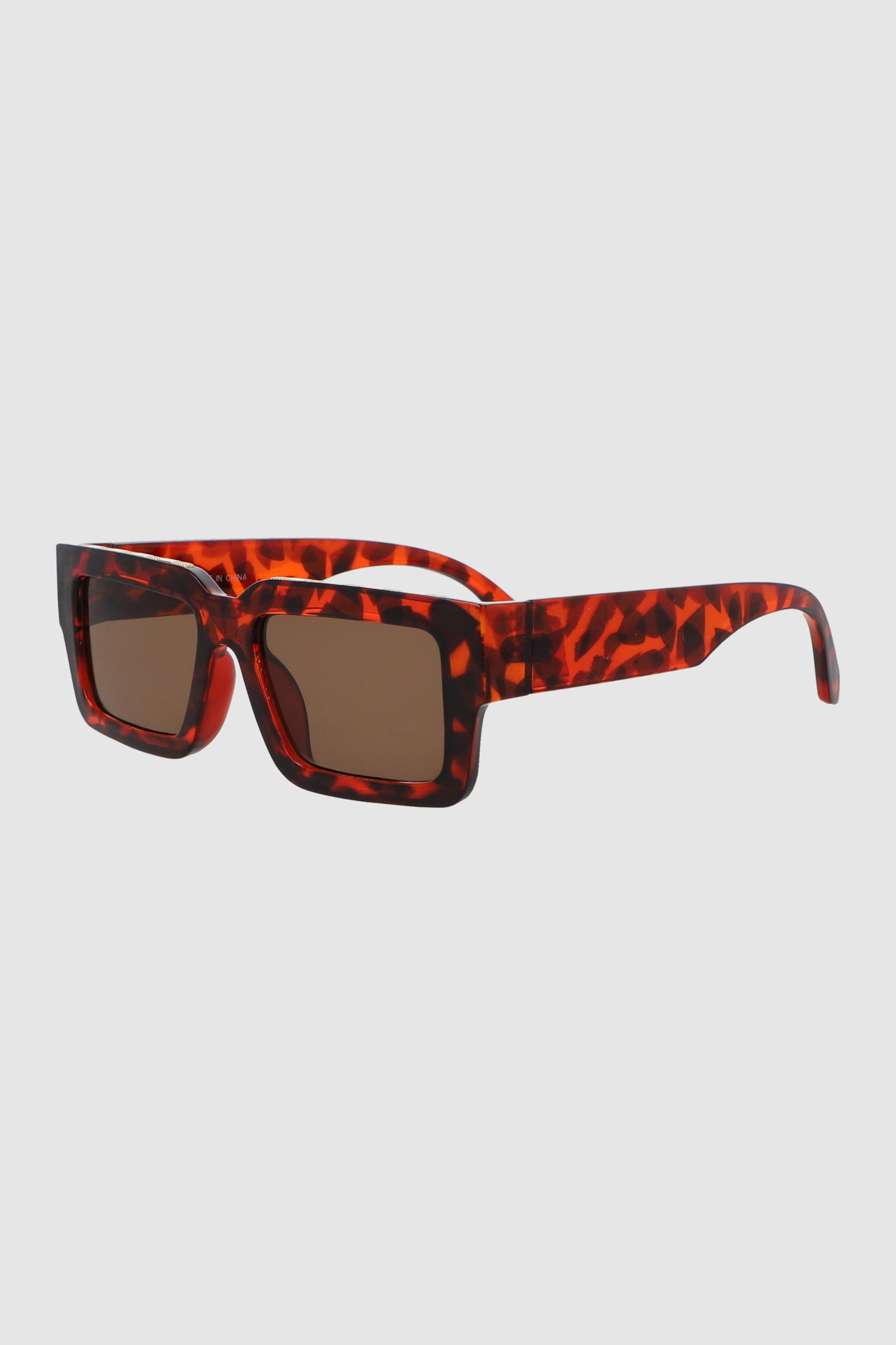 Lente wayfarer ancho traslucido NARANJA