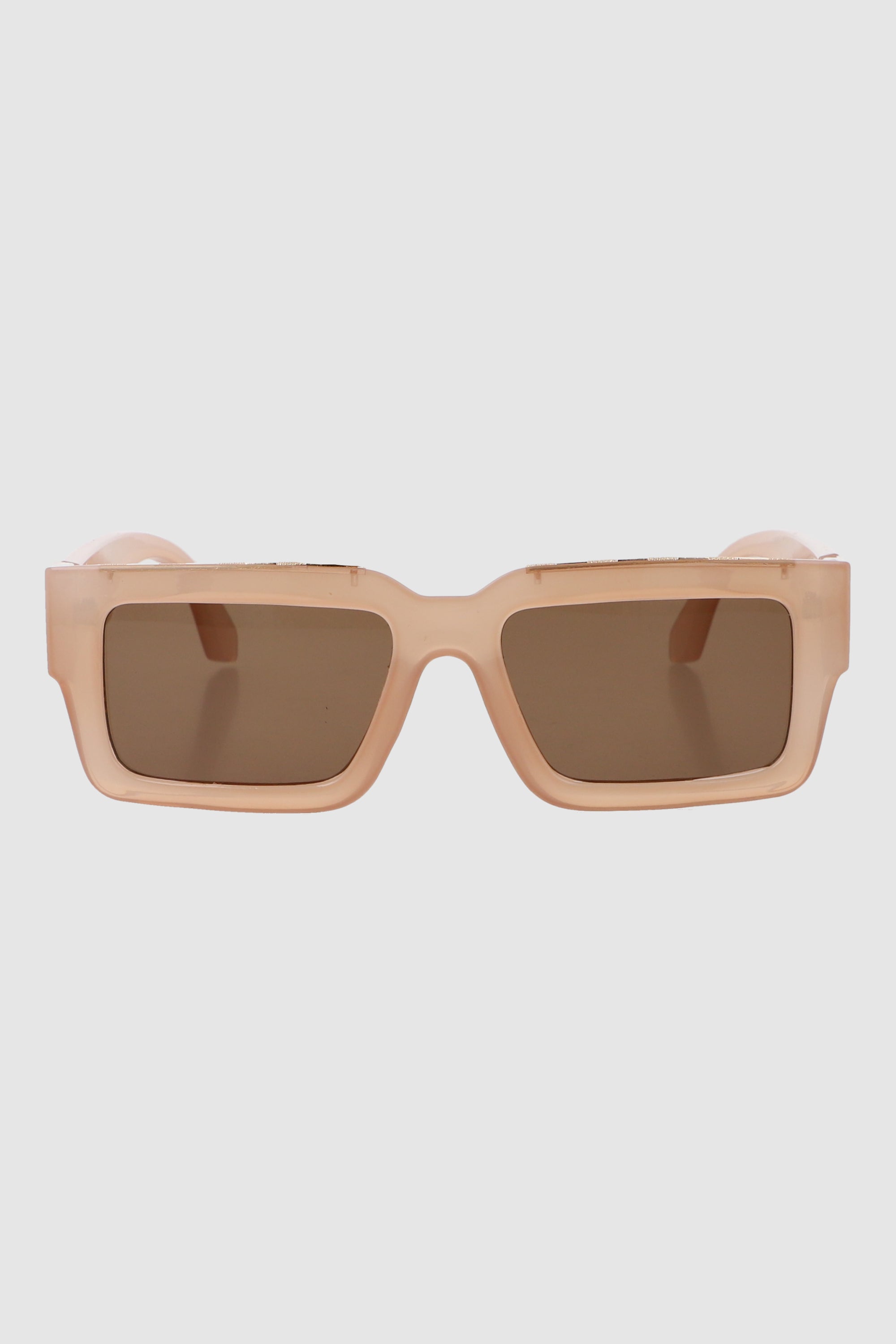 Lente wayfarer ancho traslucido CAFE COMBO