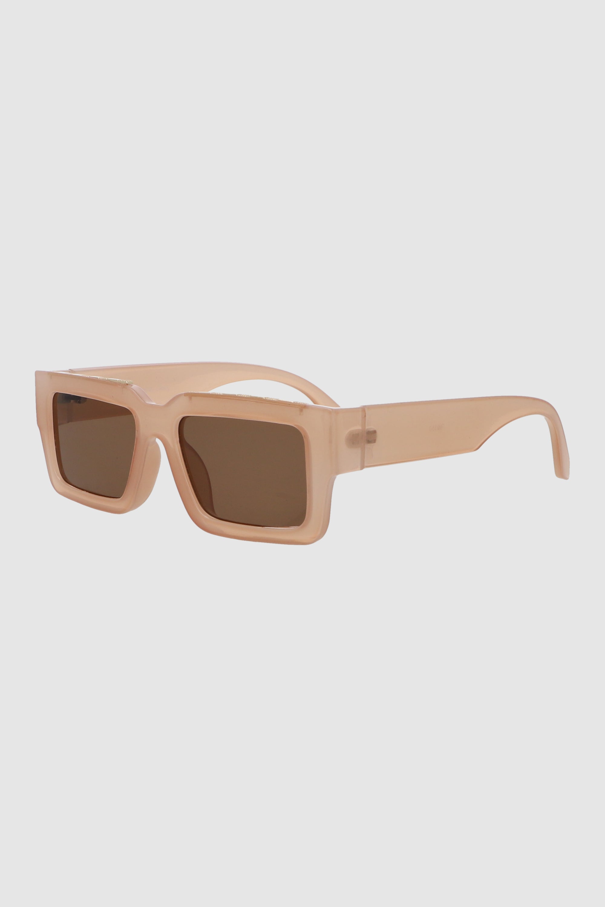 Lente wayfarer ancho traslucido CAFE COMBO