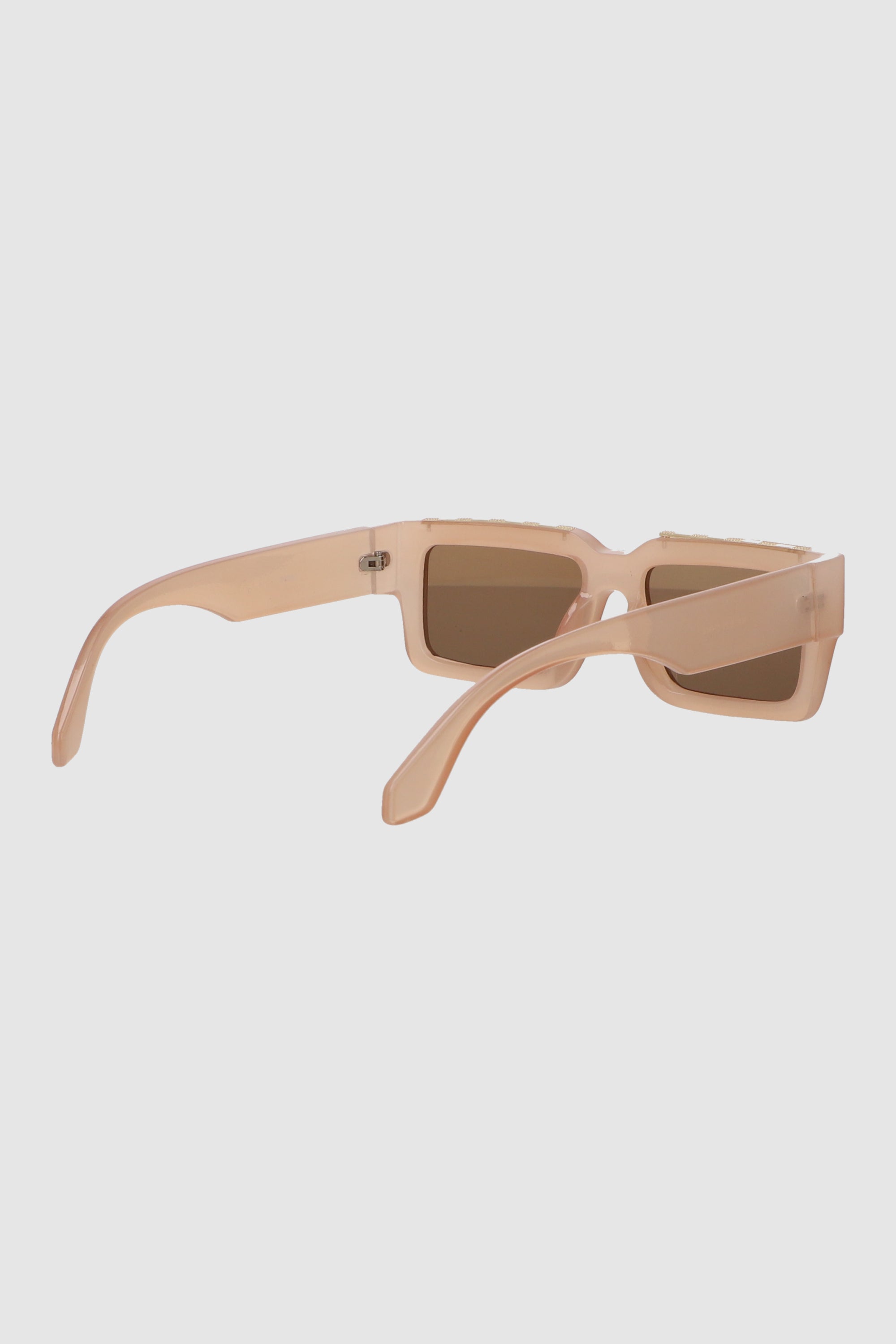 Lente wayfarer ancho traslucido CAFE COMBO