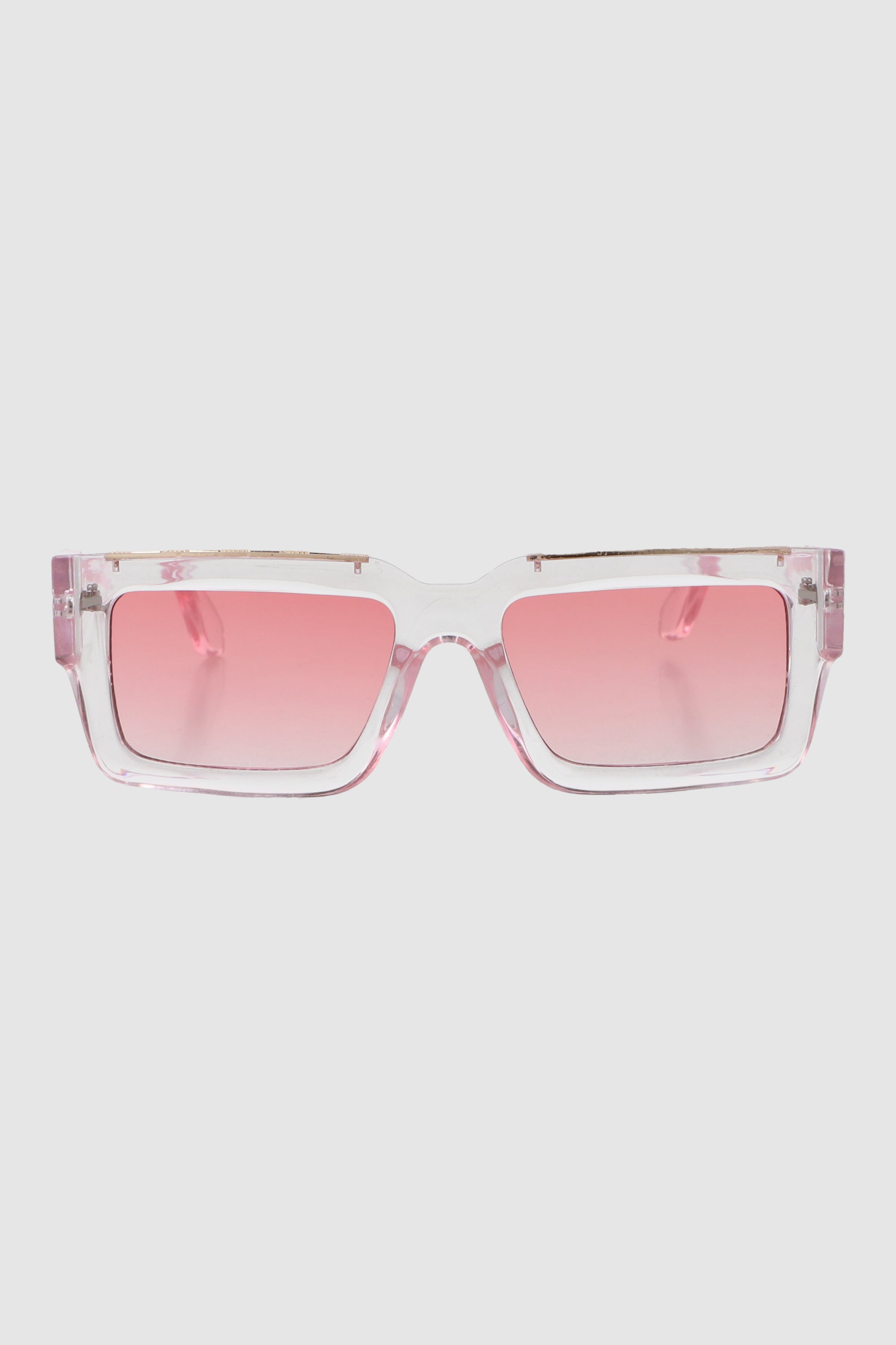 Lente wayfarer ancho traslucido ROSA