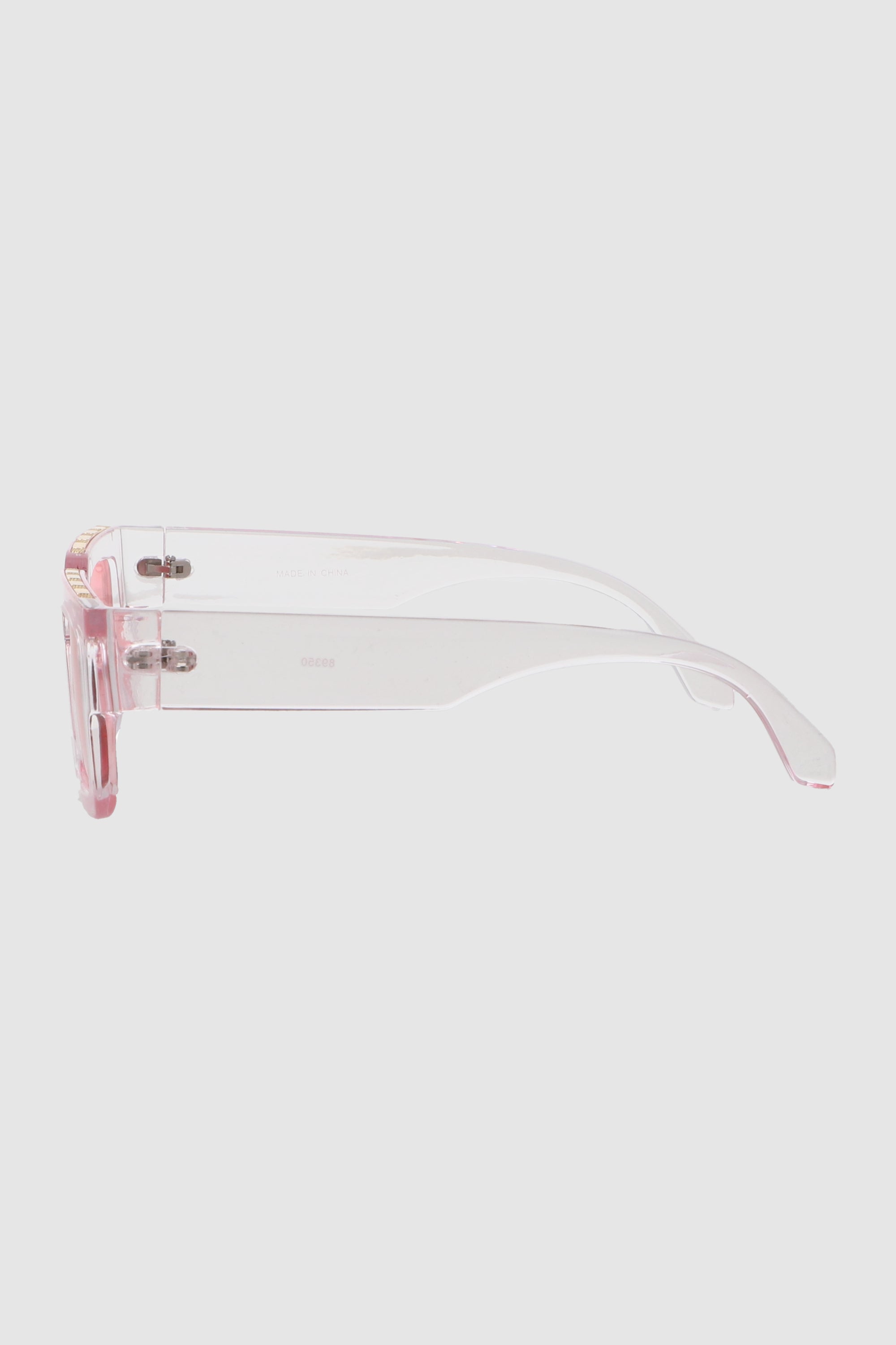 Lente wayfarer ancho traslucido ROSA