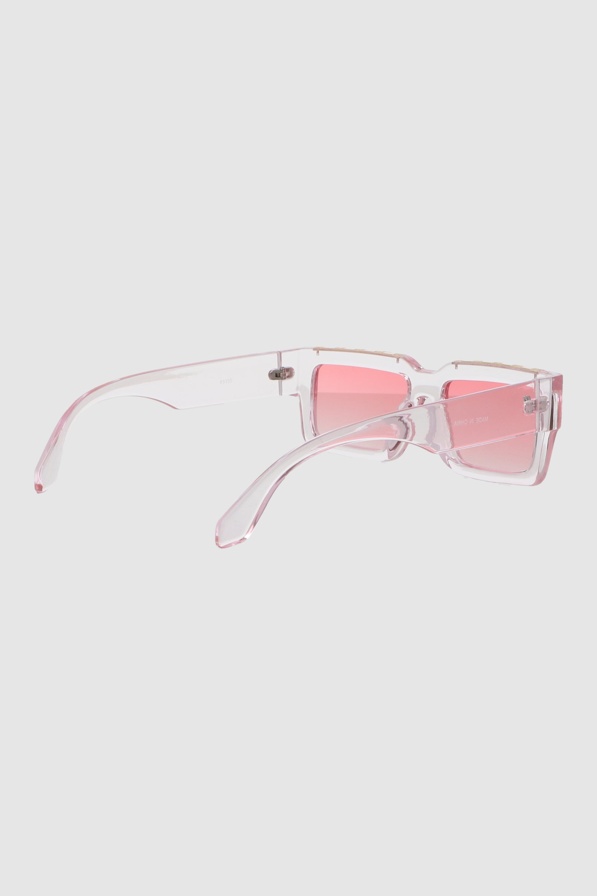 Lente wayfarer ancho traslucido ROSA