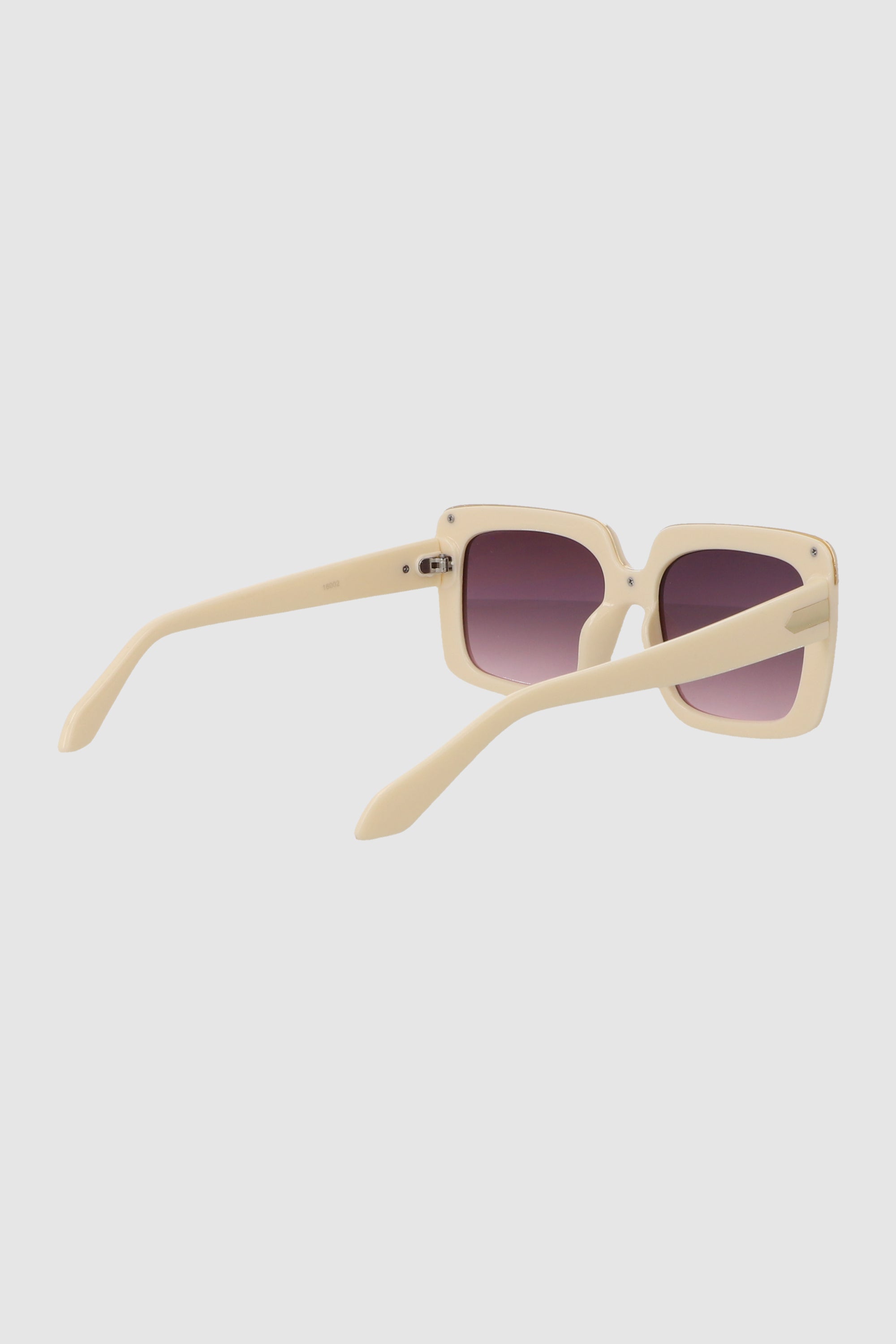 Lente rectangular con linea metalica CREMA