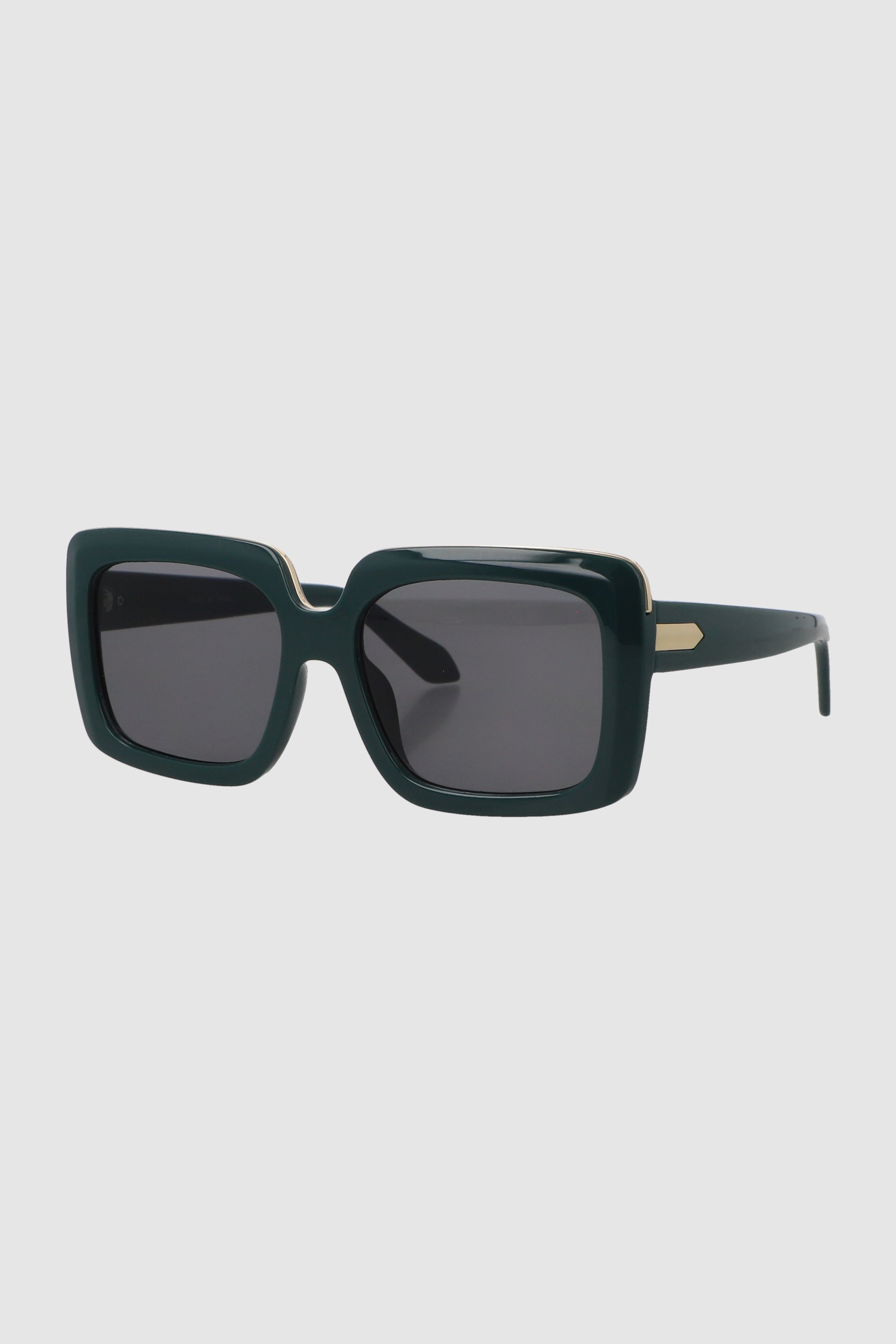 Lente rectangular con linea metalica VERDE CAZADOR