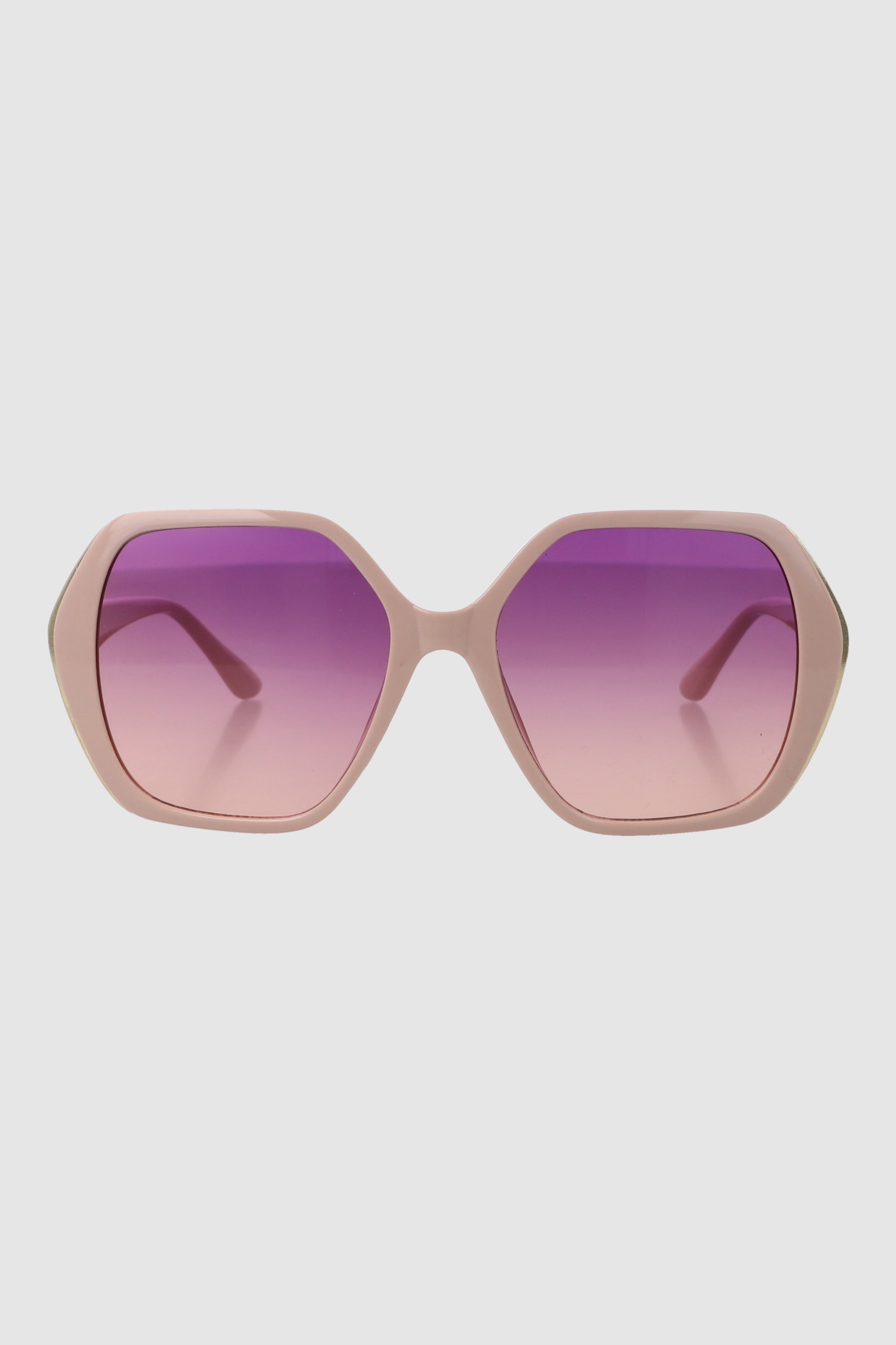 Lente cuadrado geometrico con borde metalico LILA
