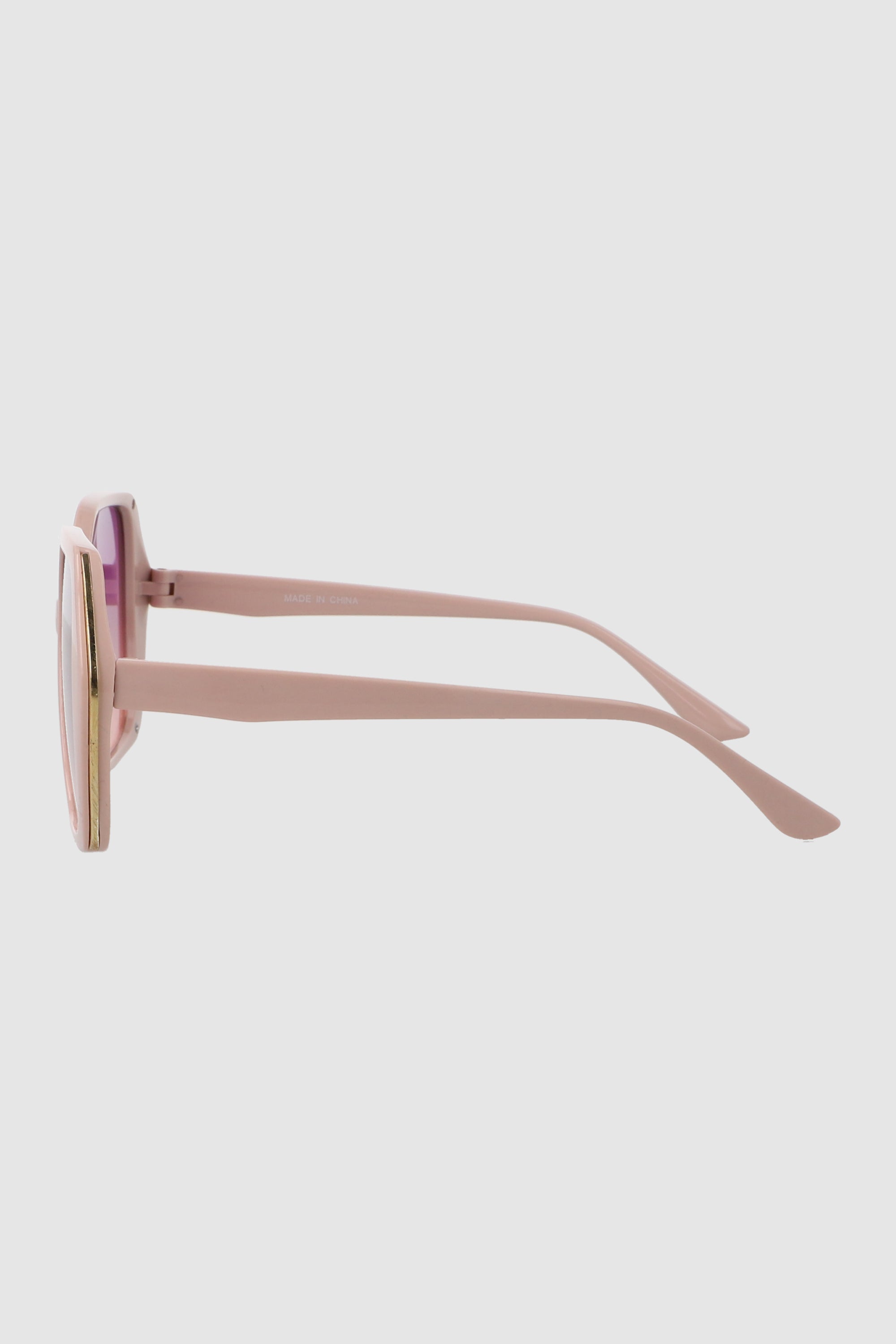 Lente cuadrado geometrico con borde metalico LILA