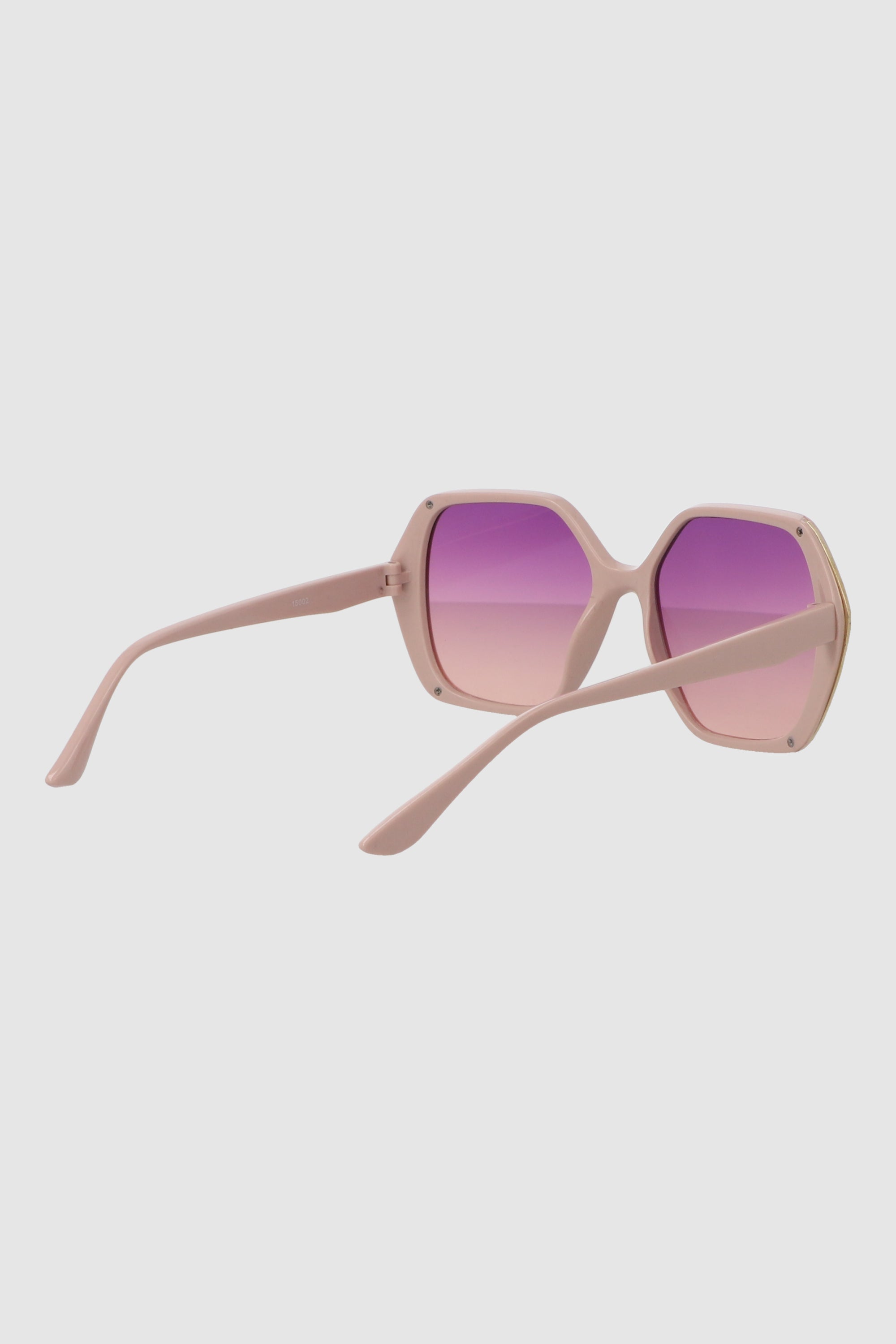 Lente cuadrado geometrico con borde metalico LILA