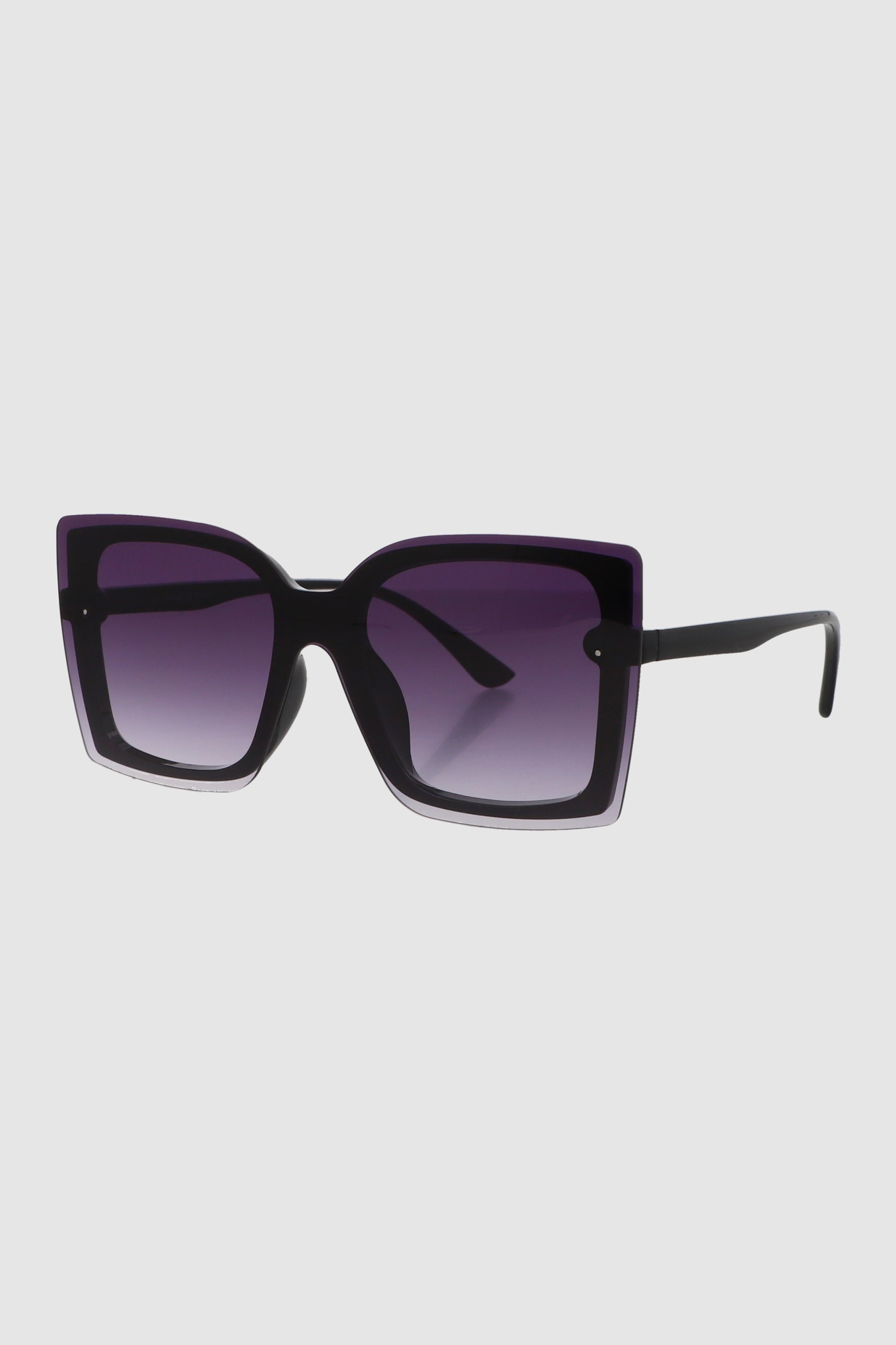 Lente cuadrado angular pasta delgada NEGRO