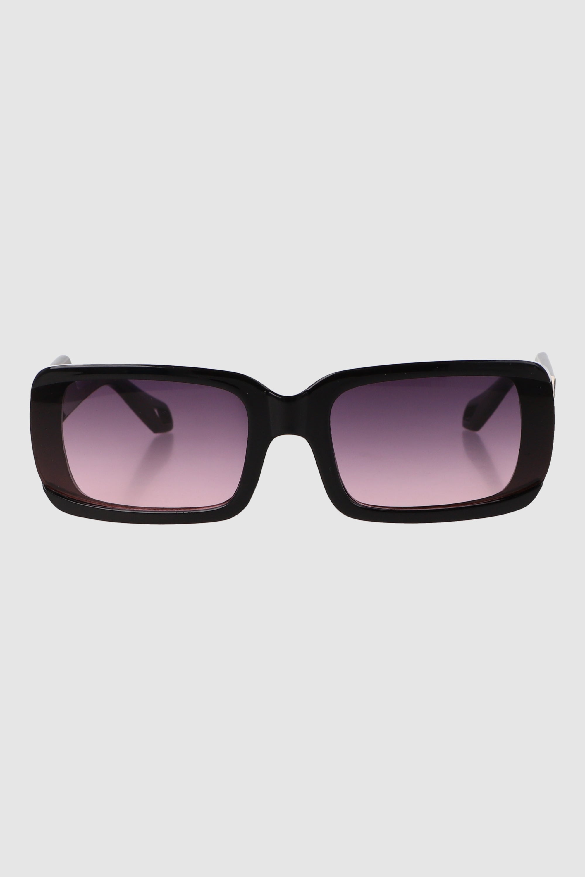 Lente rectangular monocromatico detalle metalico NEGRO COMBO