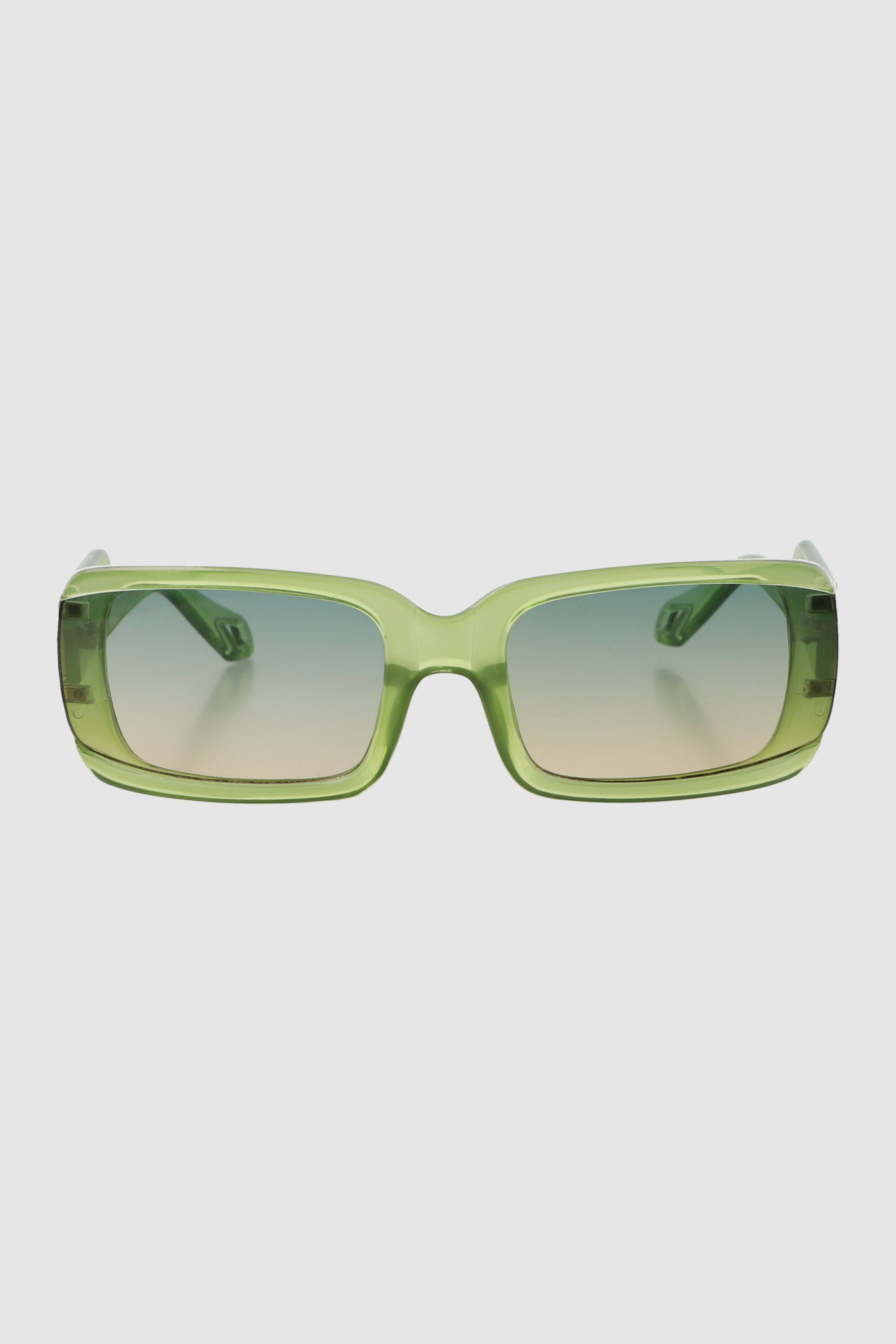 Lente rectangular monocromatico detalle metalico VERDE LIMA