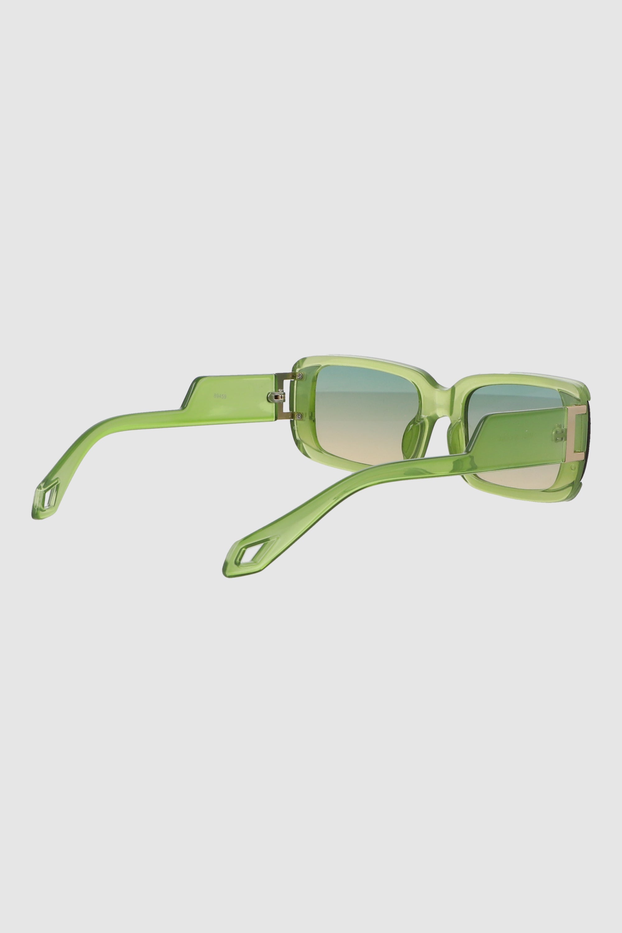 Lente rectangular monocromatico detalle metalico VERDE LIMA