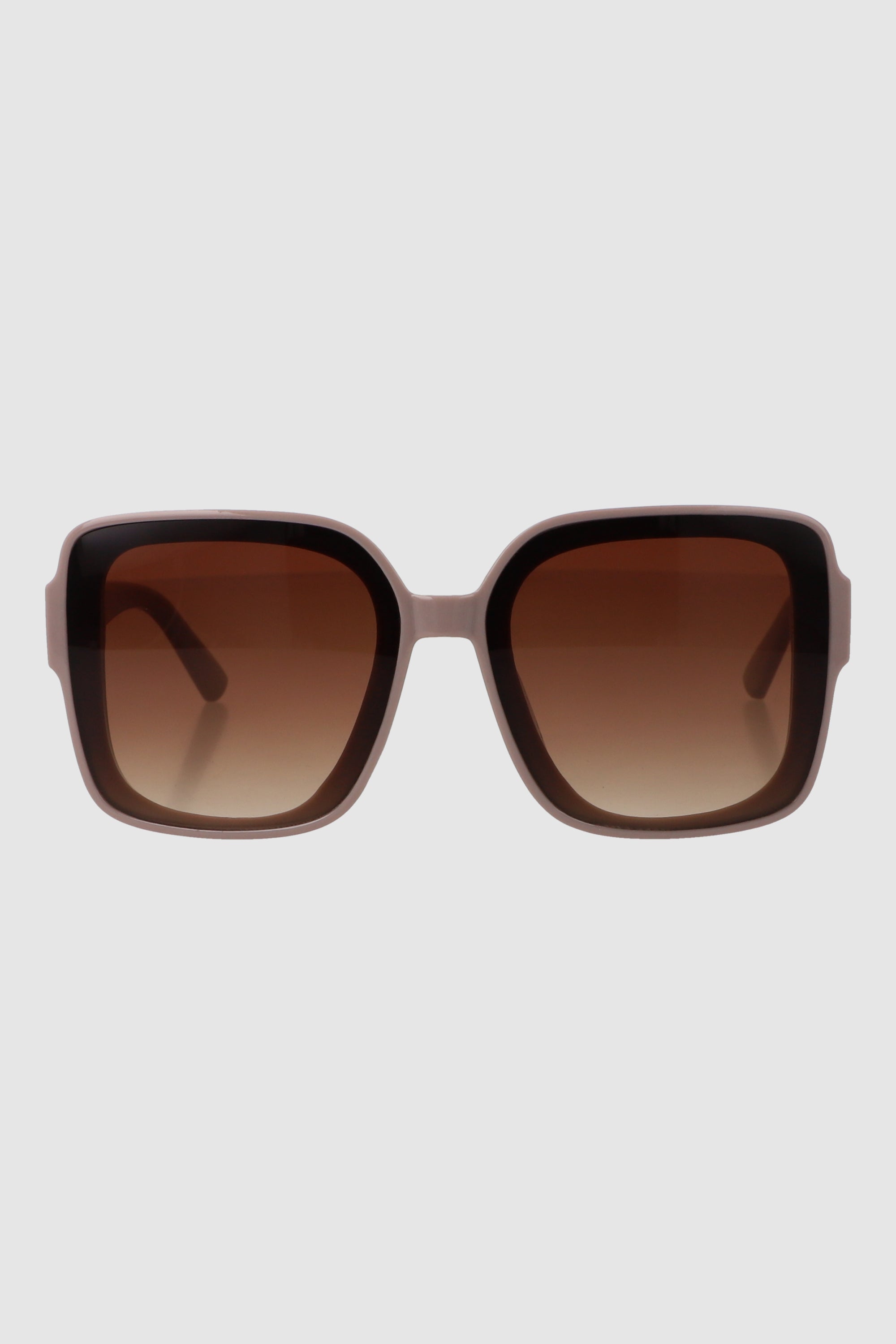 Lente cuadrado ancho marco en contraste TAUPE